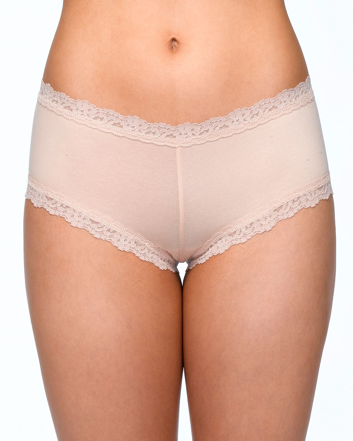 Hanky Panky Supima Cotton Boyshort in beige