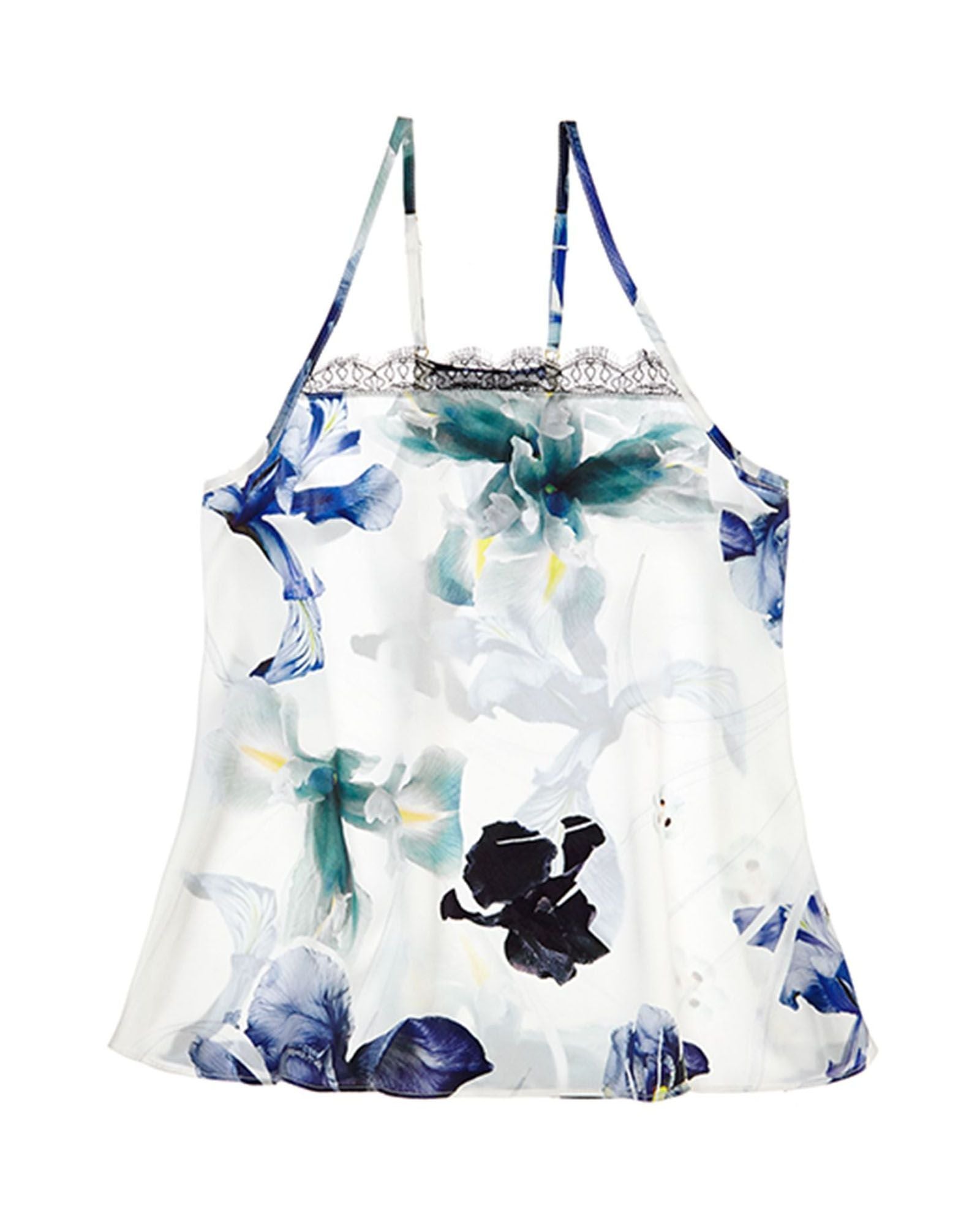 Violet & Wren Chatelaine Iris Straight Neck Cami in white