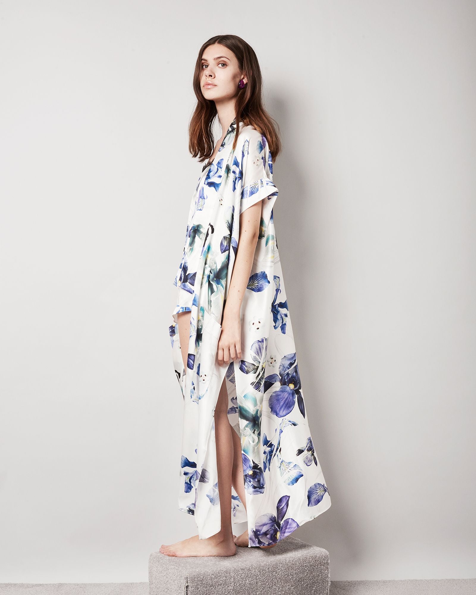 Violet & Wren Chatelaine Iris Maxi Robe in white