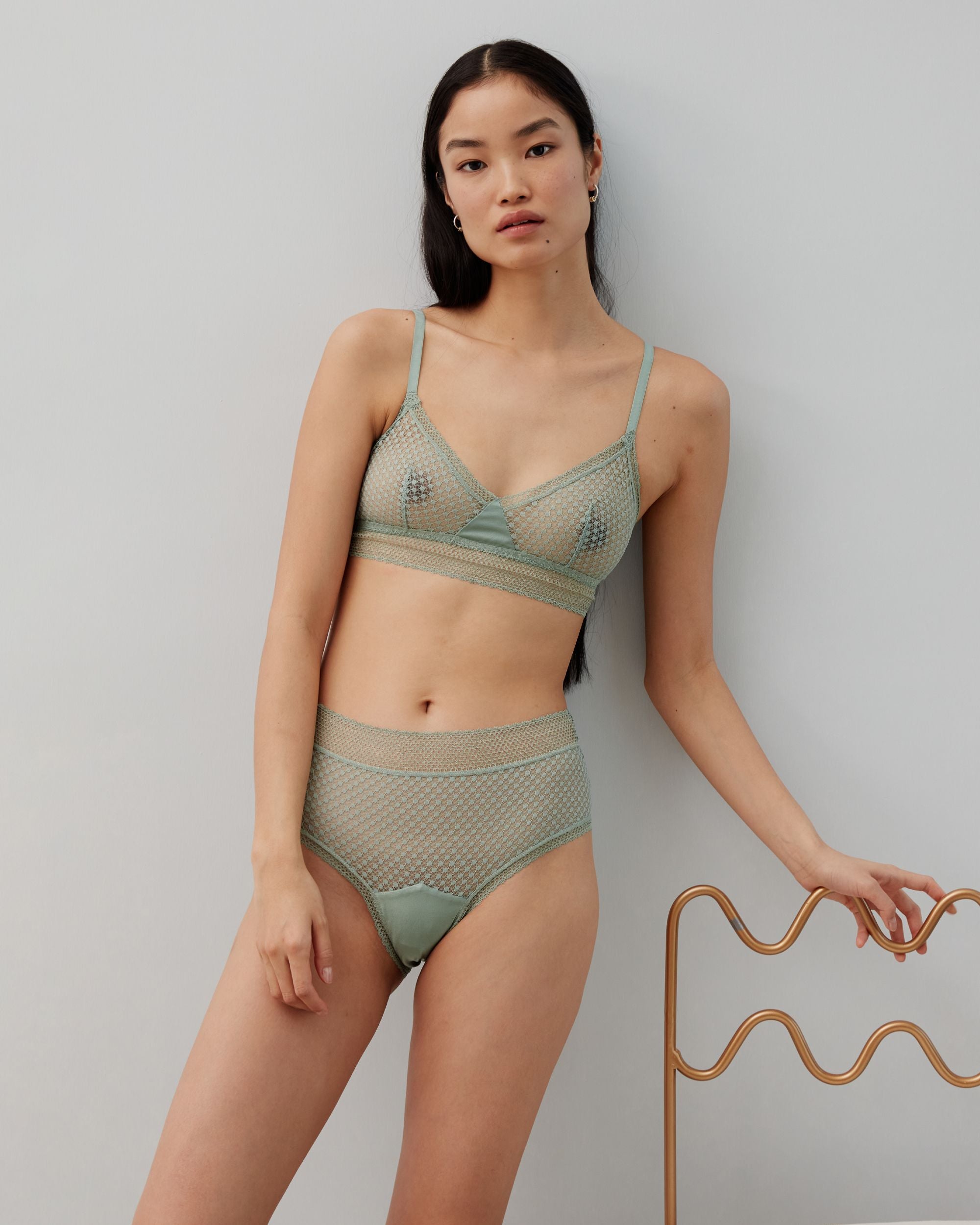 Else Bella Soft Triangle Bra in green