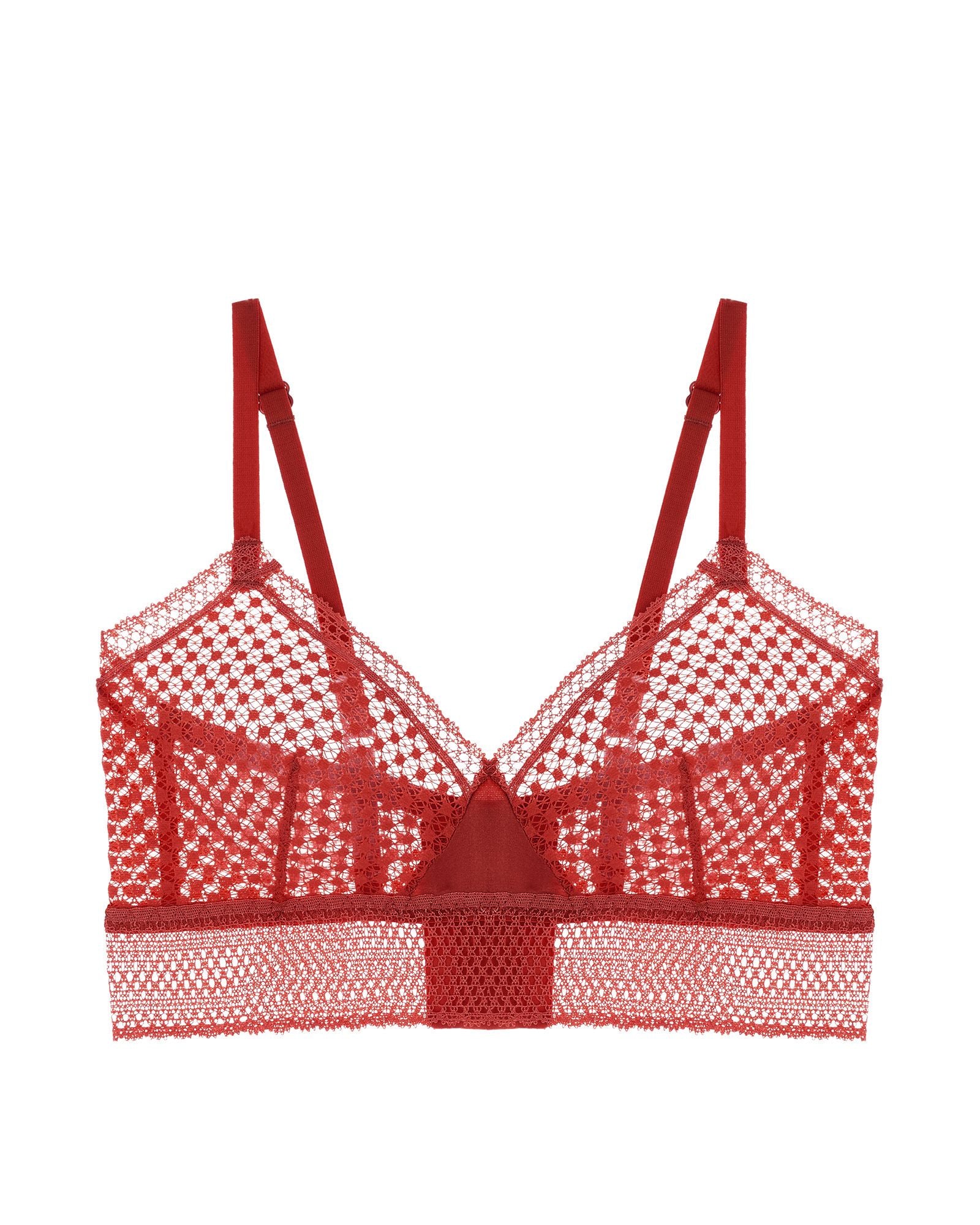Else Bella Soft Triangle Bra in red