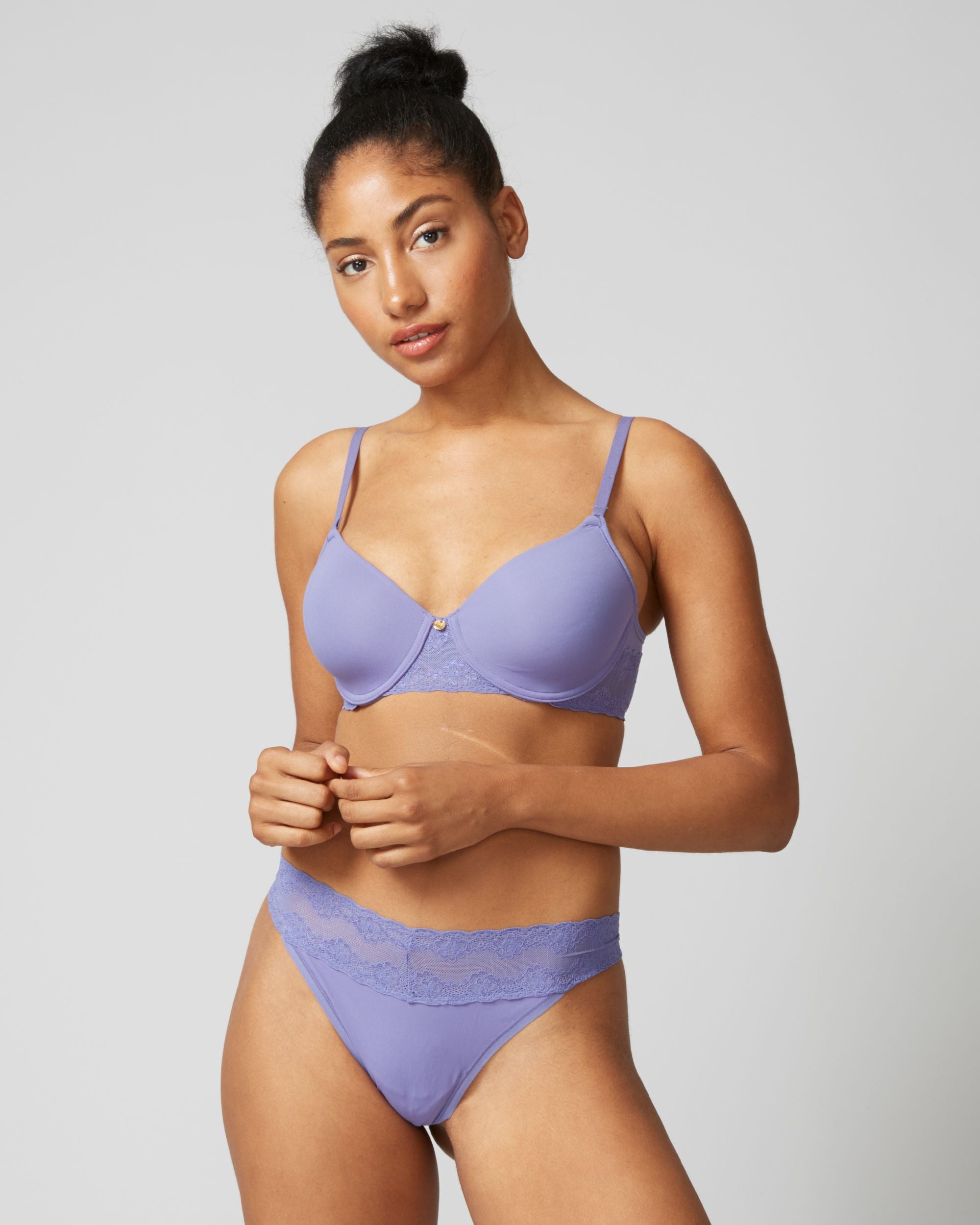 Natori Bliss Perfection Thong in purple