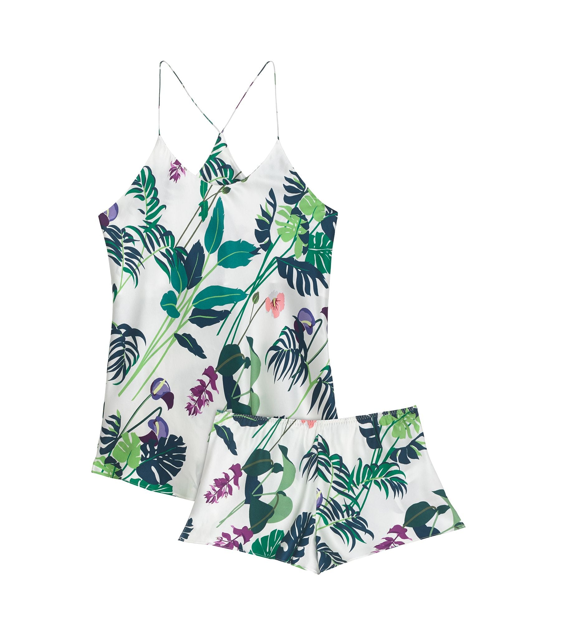 Olivia von Halle Bella George Pajama Set in white