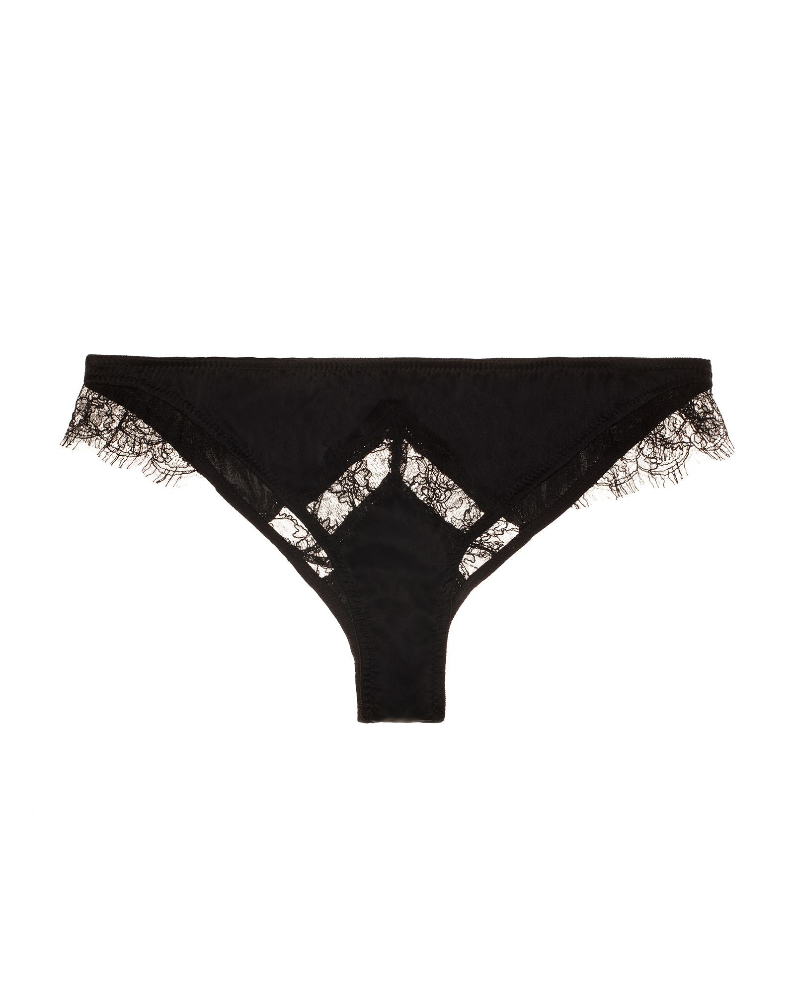 Kiki de Montparnasse Iconic Lace Inset Panty in black