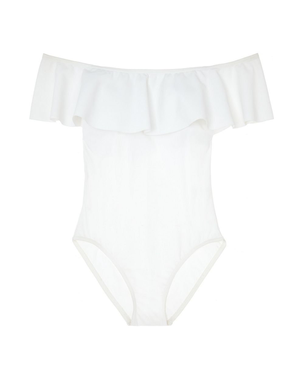 Karla Colletto Zaha Off-the-Shoulder Malliot One Piece in white