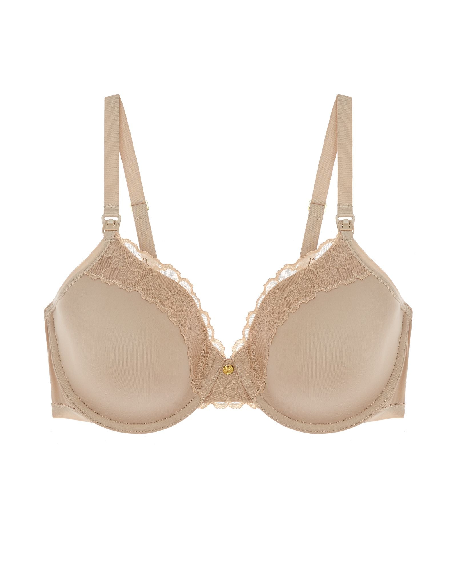 Natori Hidden Glamour Nursing Bra in beige