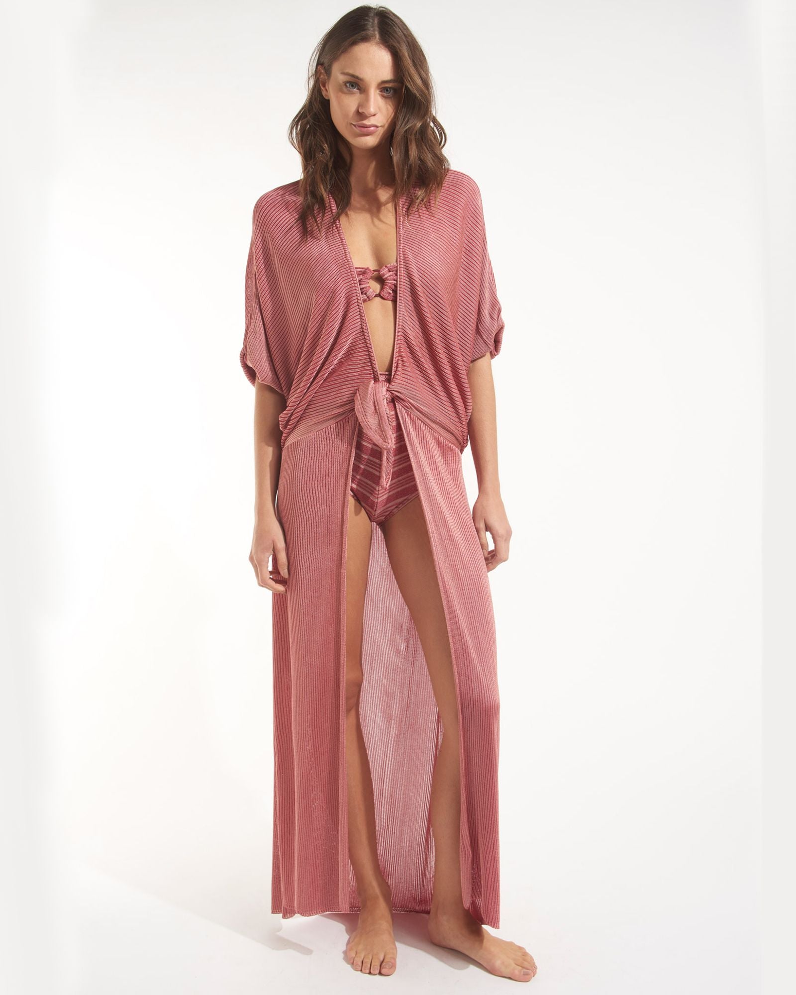 Rosa Cha Knit Luciana Kaftan in pink