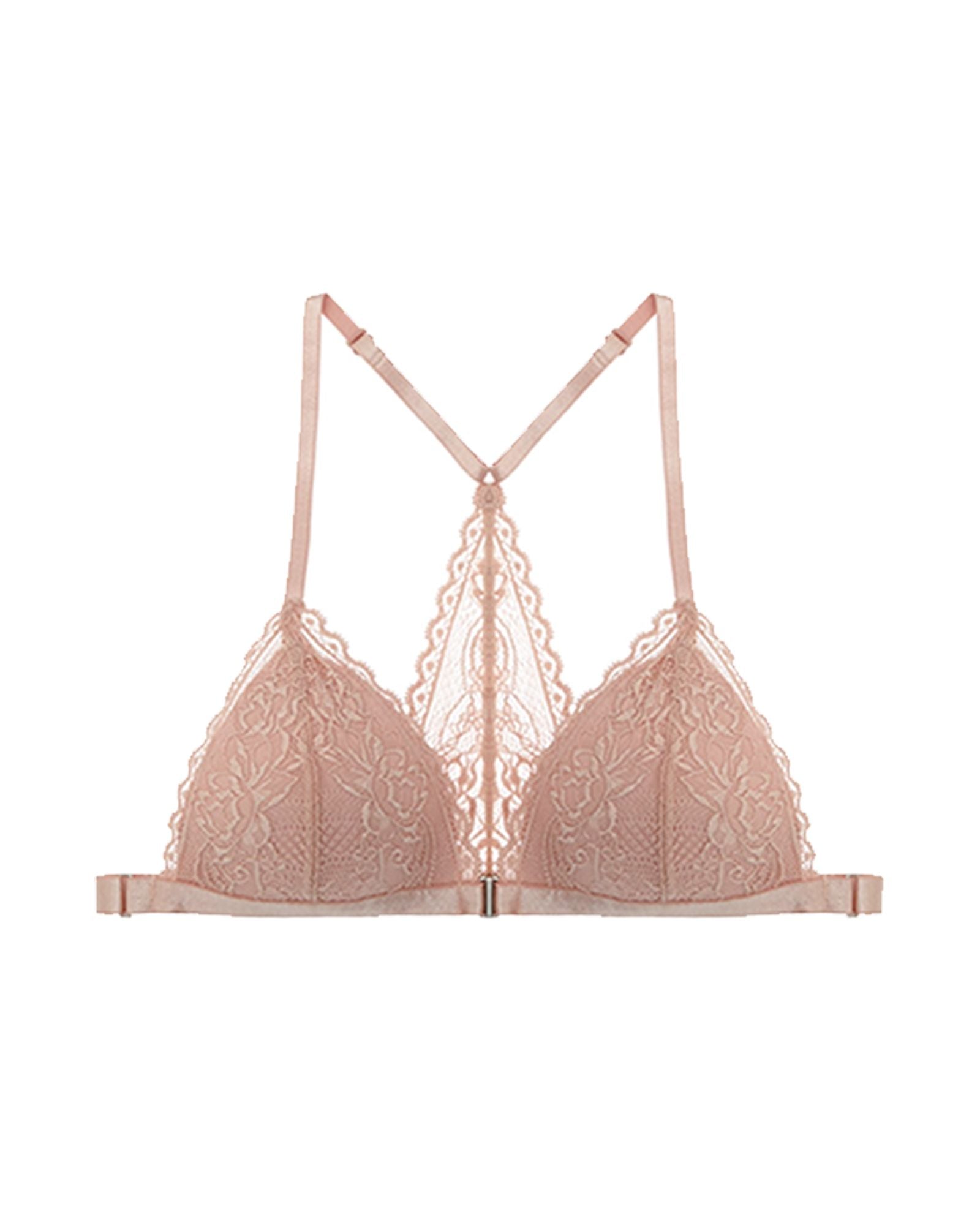 Triumph Darling Lace Front Closure Bralette in beige