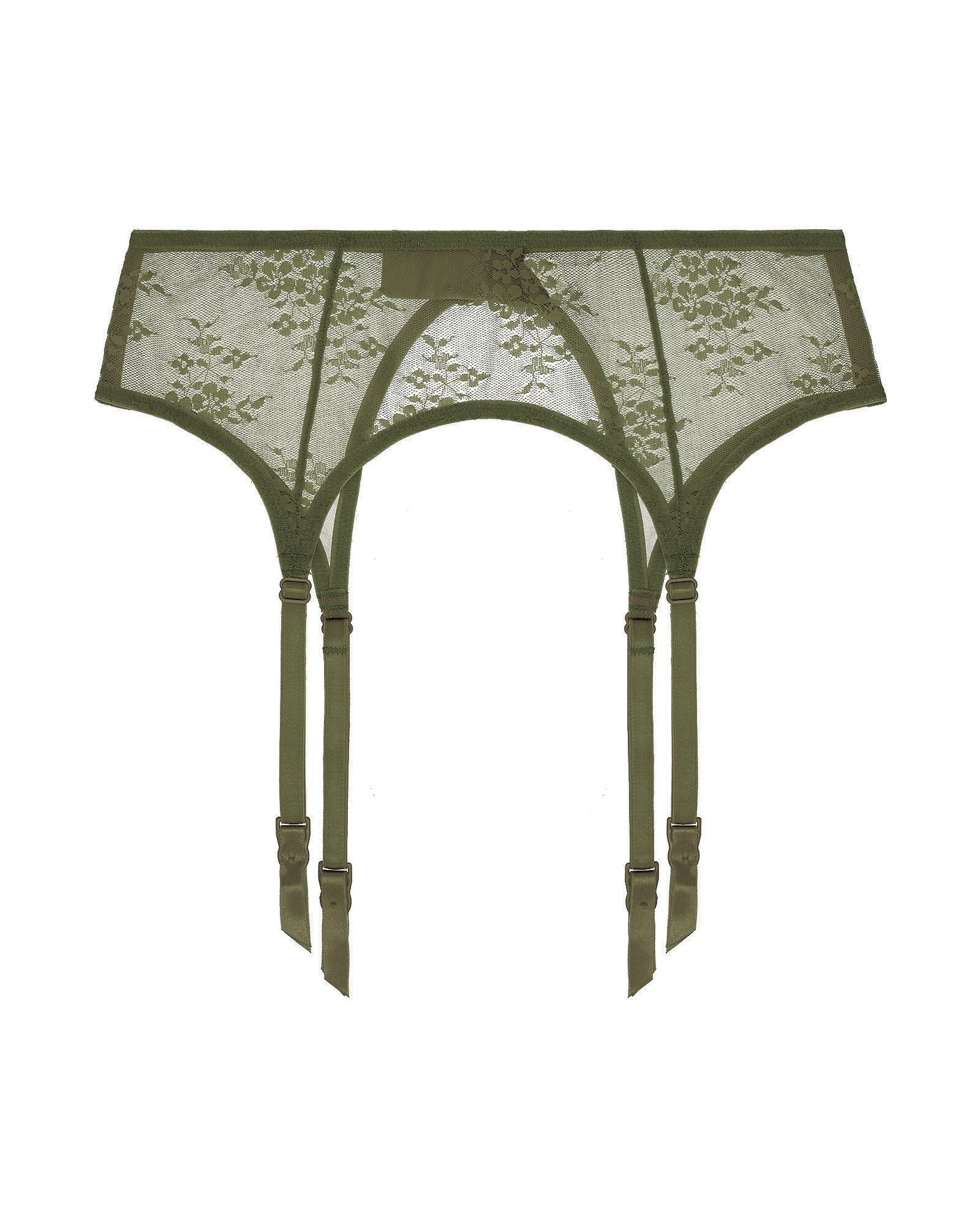 Journelle Romy Suspender Belt in green
