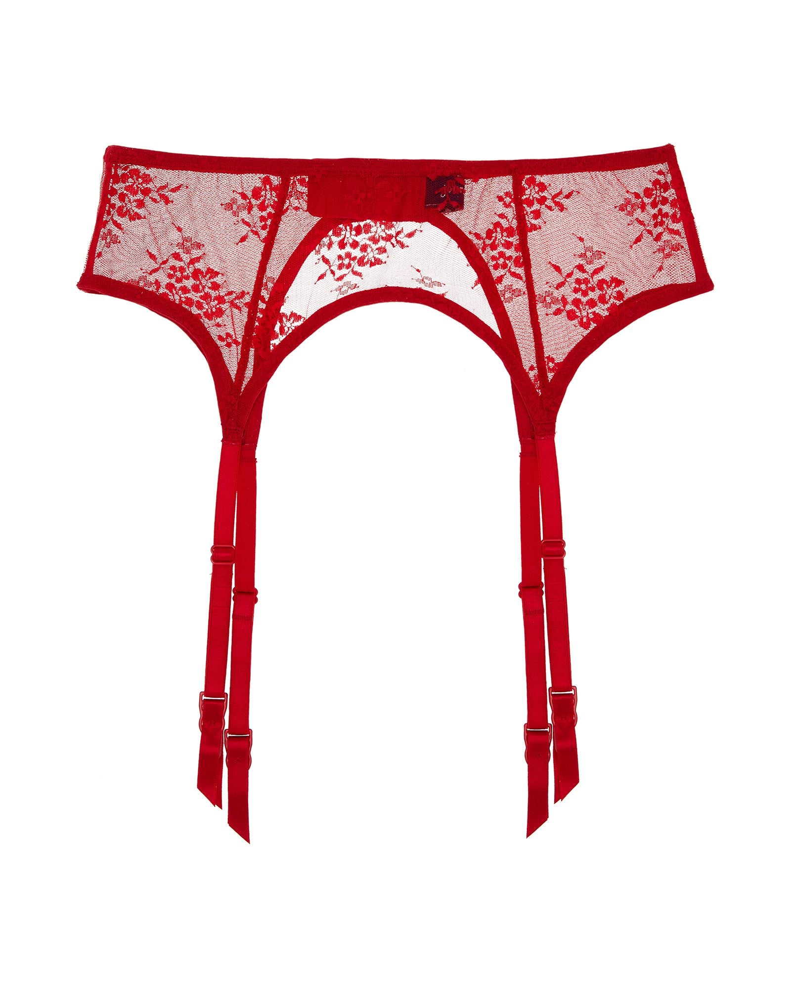 Journelle Romy Suspender Belt in red