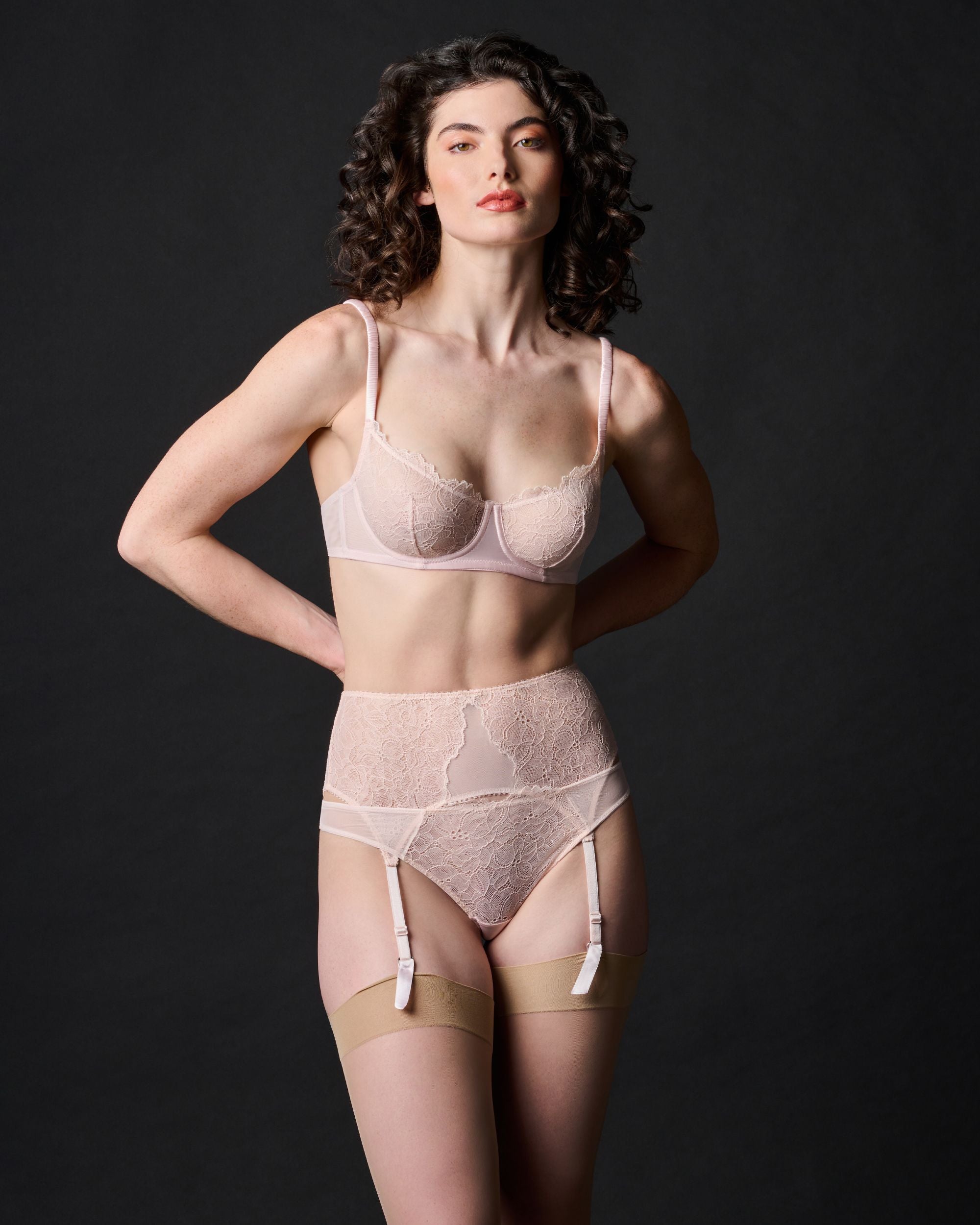 Journelle Lexi Suspender Belt in pink