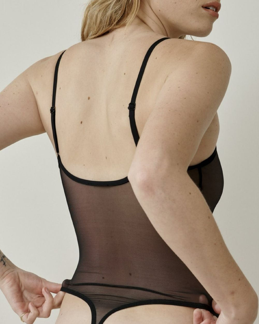 The Great Eros Canova Thong Bodysuit in black