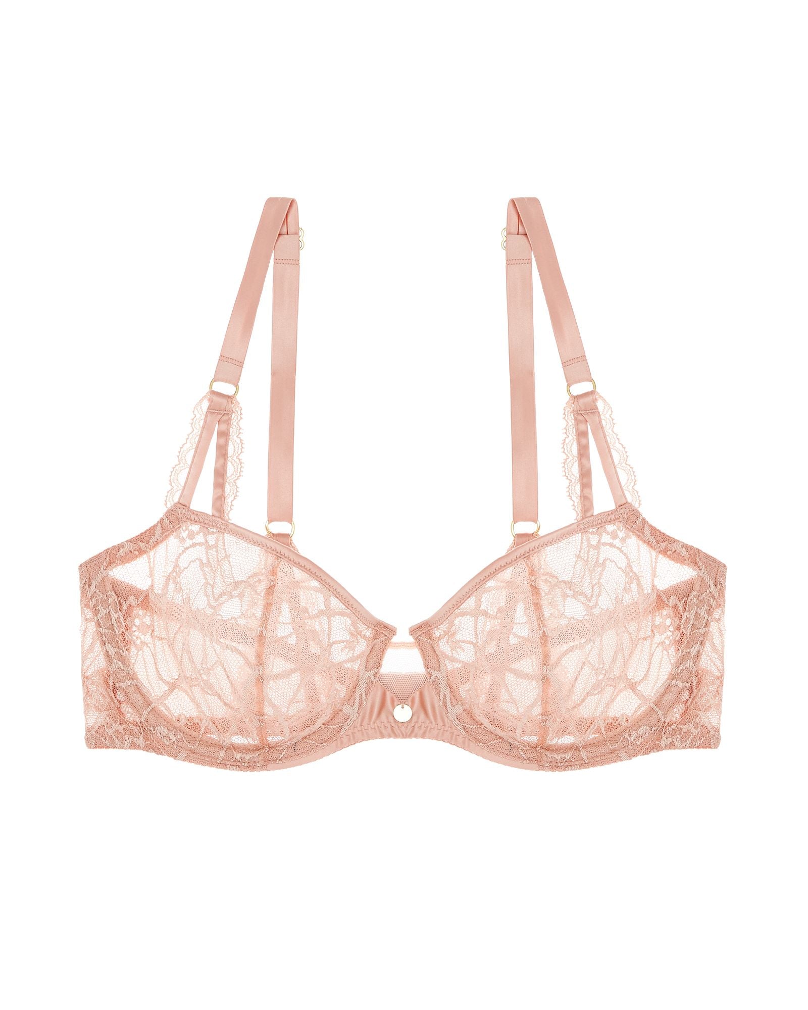 Chantelle Segur Lace Unlined Demi Bra in pink