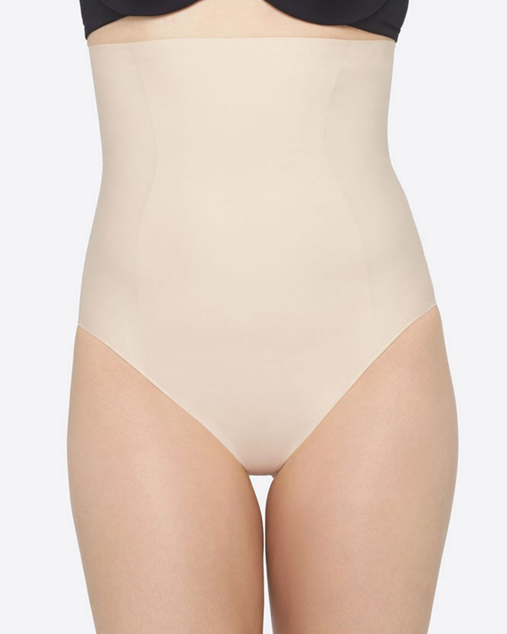 Yummie by Heather Thomson Hidden Curves High Waist Thong in beige