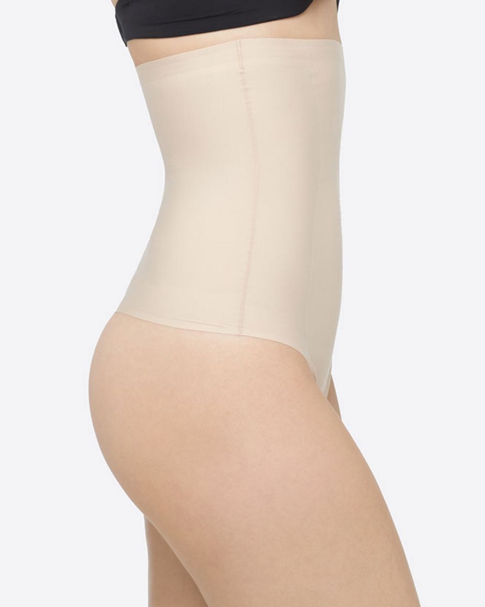 Yummie by Heather Thomson Hidden Curves High Waist Thong in beige