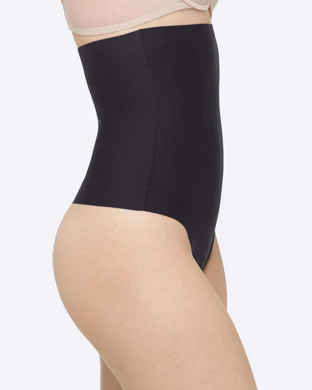 Yummie by Heather Thomson Hidden Curves High Waist Thong in black