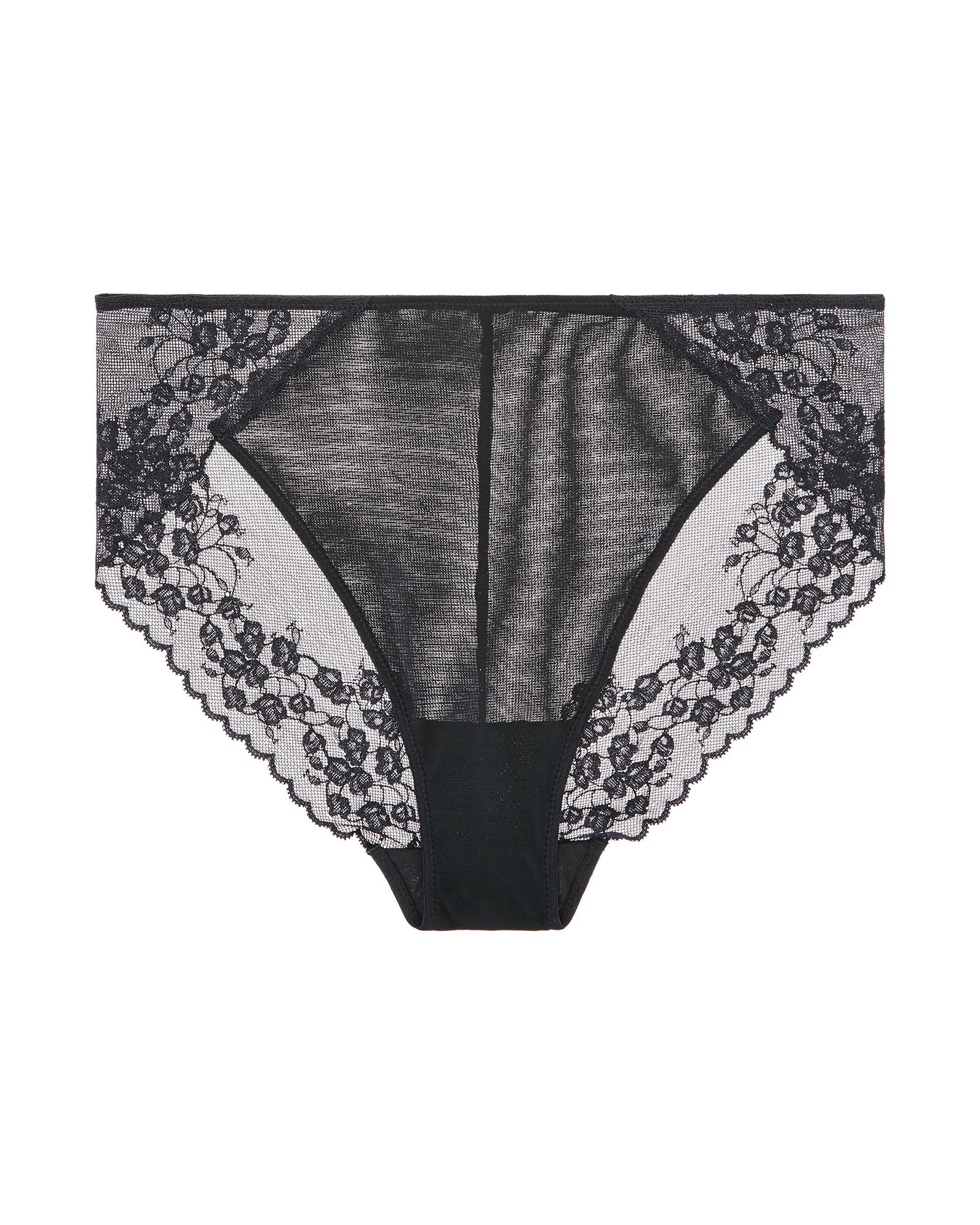 Natori Cherry Blossom French Cut Brief in black