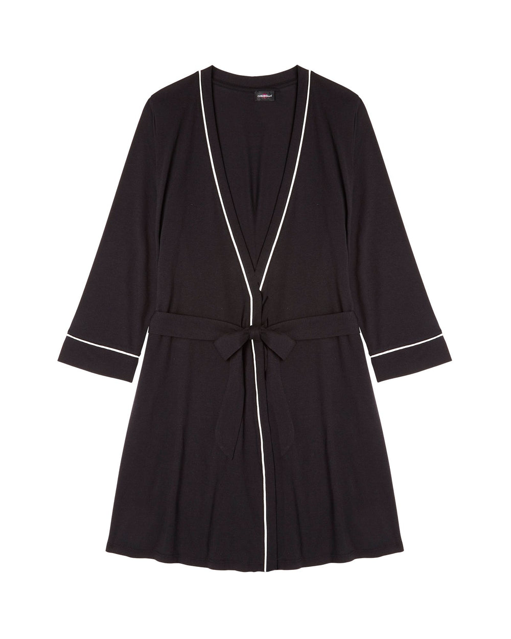 Cosabella Bella Maternity 3-Piece Pajama Set in black