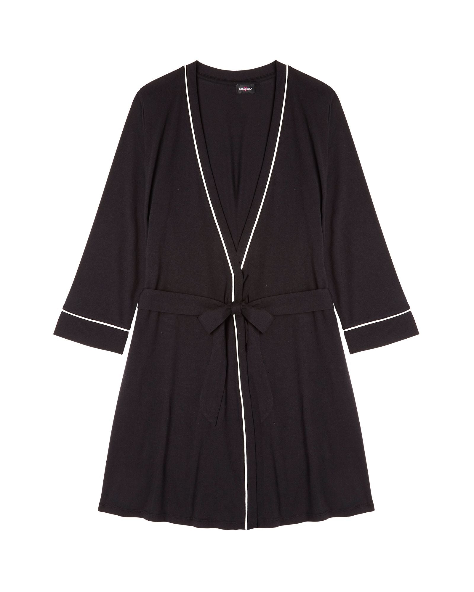 Cosabella Bella Maternity 3-Piece Pajama Set in black