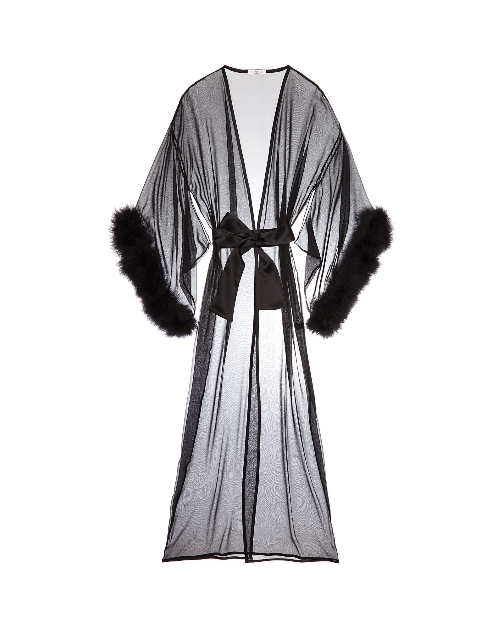 Gilda & Pearl Diana Floor Length Kimono in black