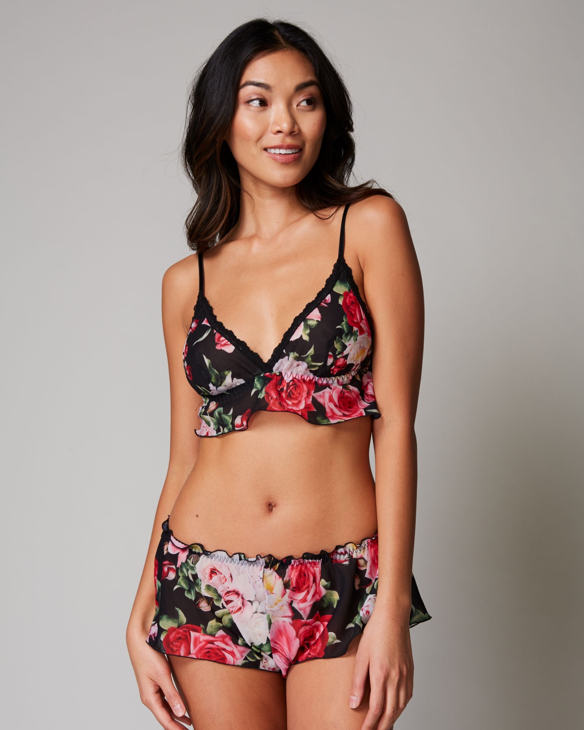 Hanky Panky Dolce Garden Tap Pant in black