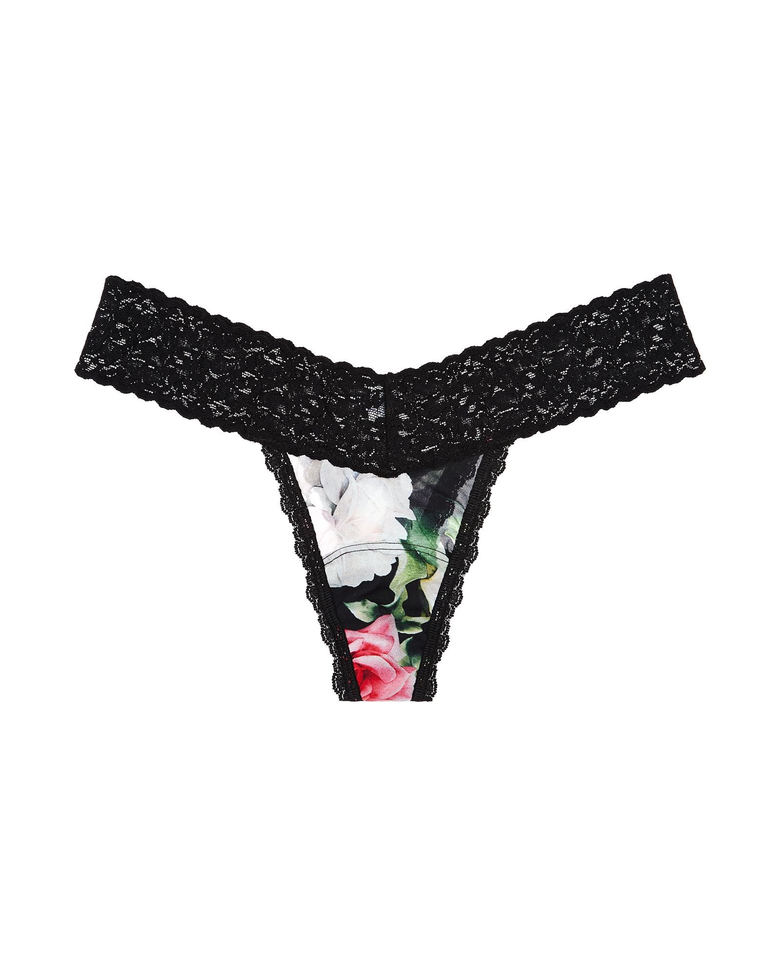 Hanky Panky Dolce Garden Low Rise Thong in black