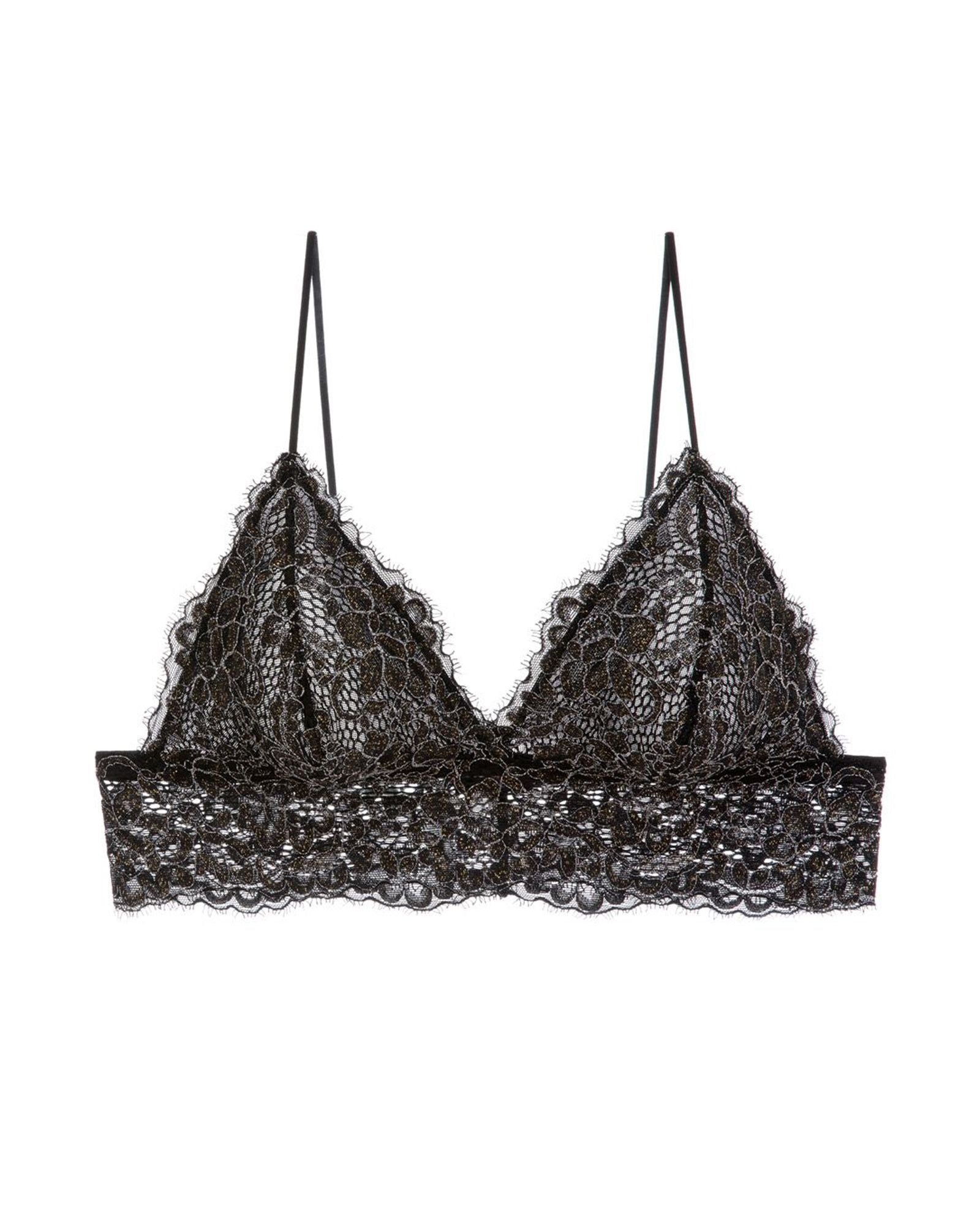 Cosabella Pret-A-Porter Lurex Bralette in black