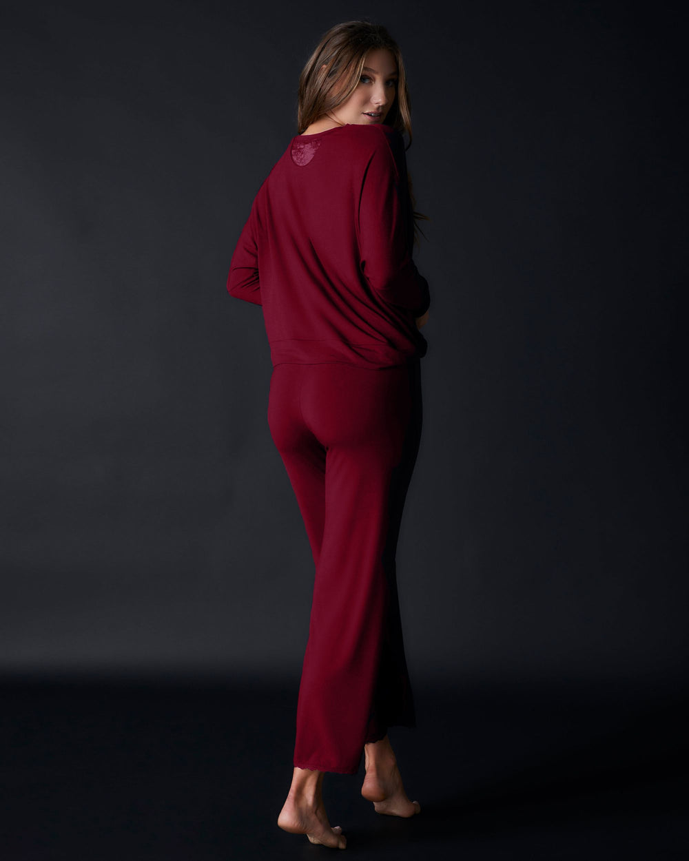 Emma Pullover in red - front view | Journelle