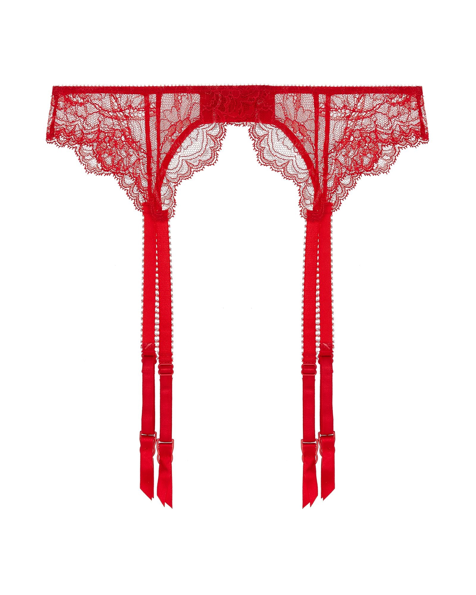 Anais Suspender Belt In Red