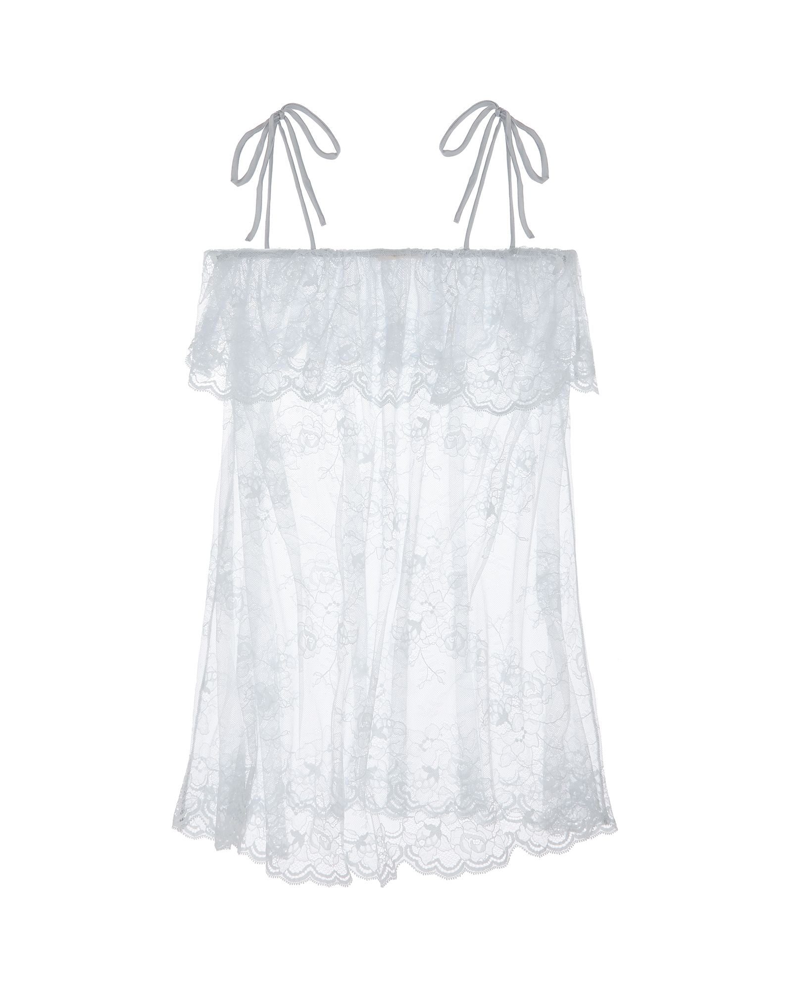 Eberjey Aurora Coquette Babydoll & G-String Set in blue