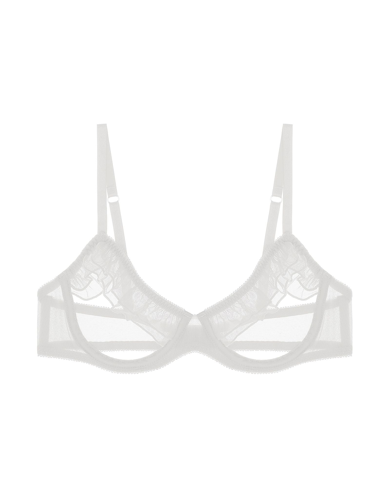 Journelle Odette Open Cup Bra in white