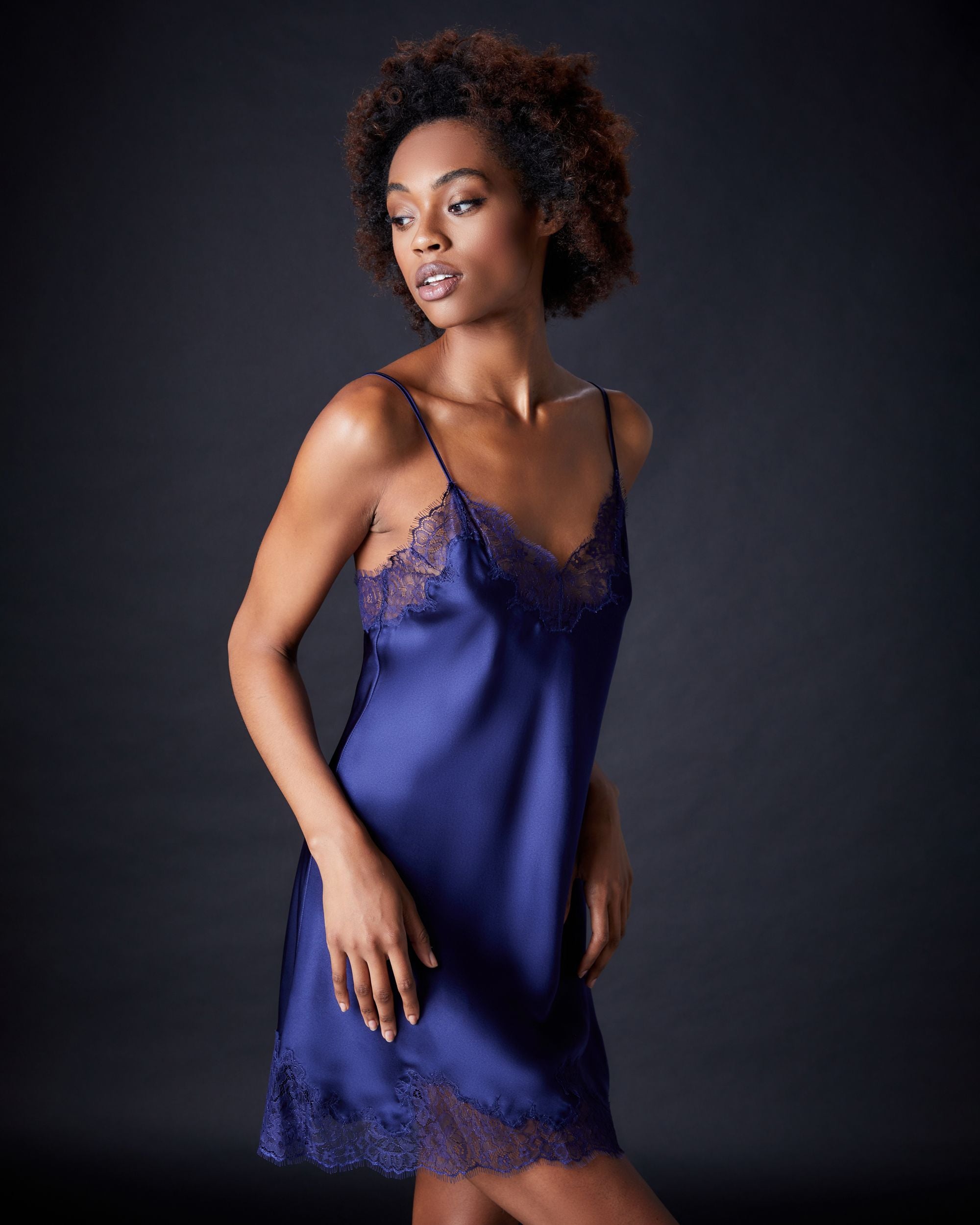 Journelle Charlotte Short Slip in blue