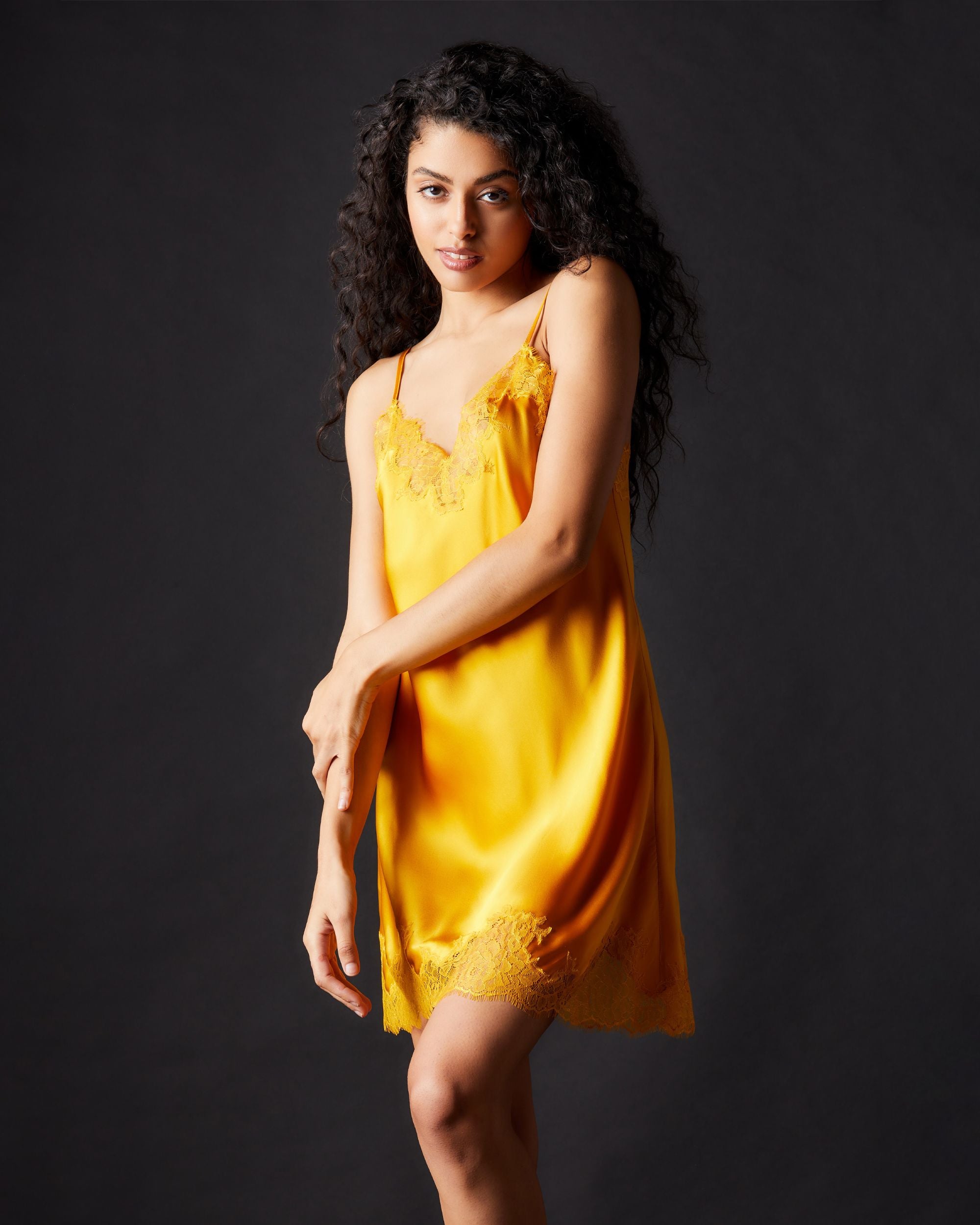 Journelle Charlotte Short Slip in yellow