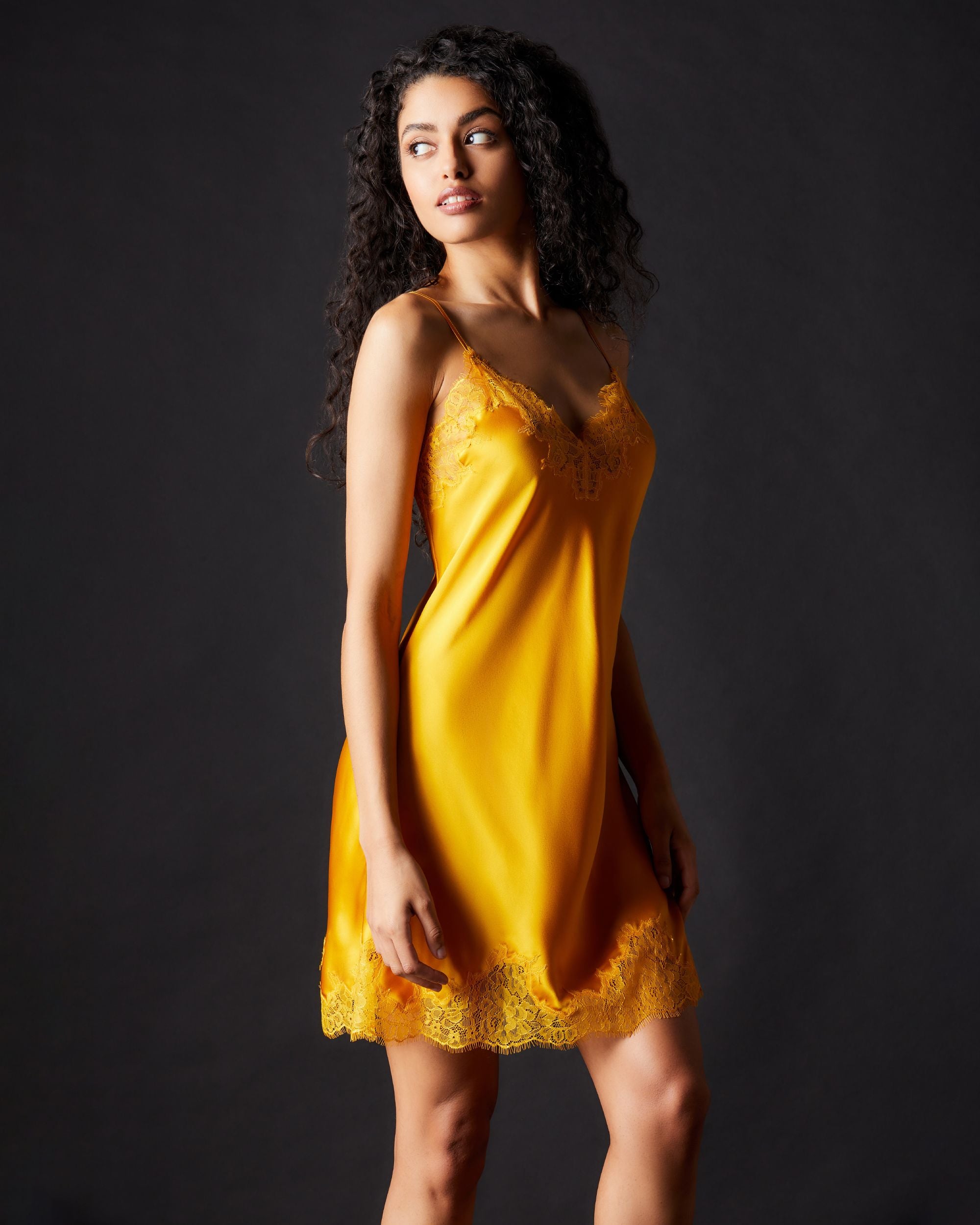 Journelle Charlotte Short Slip in yellow