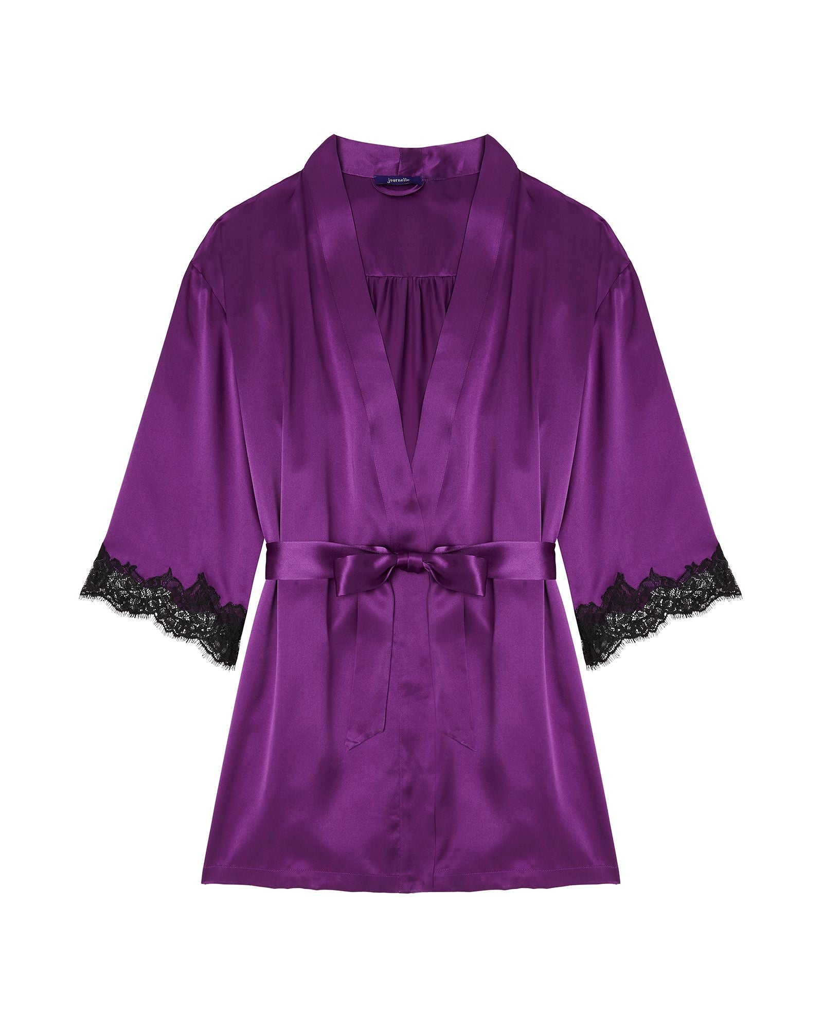 Journelle Charlotte Short Robe in purple