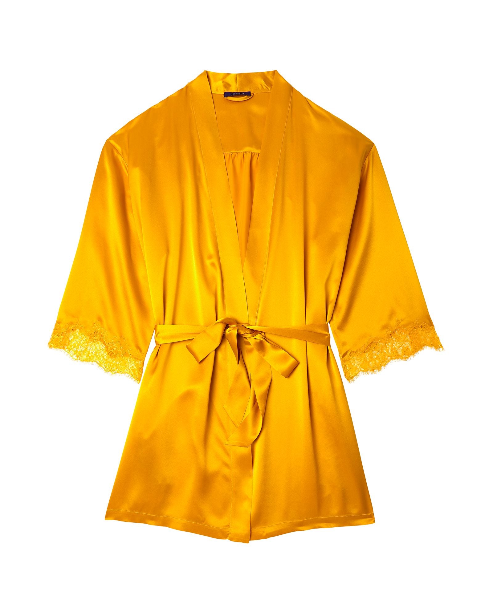 Journelle Charlotte Short Robe in yellow