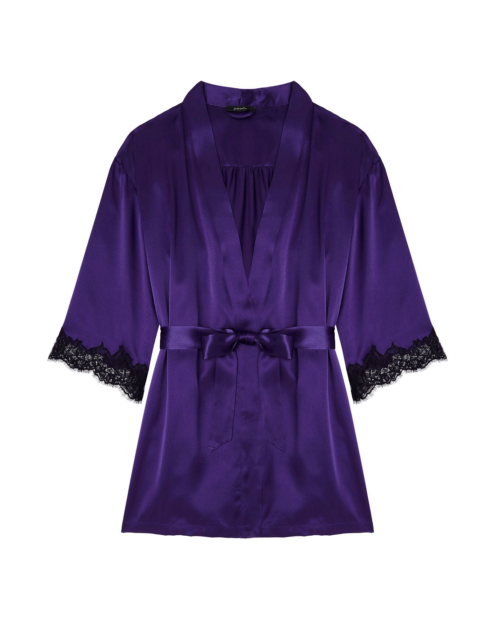 Journelle Charlotte Short Robe in purple