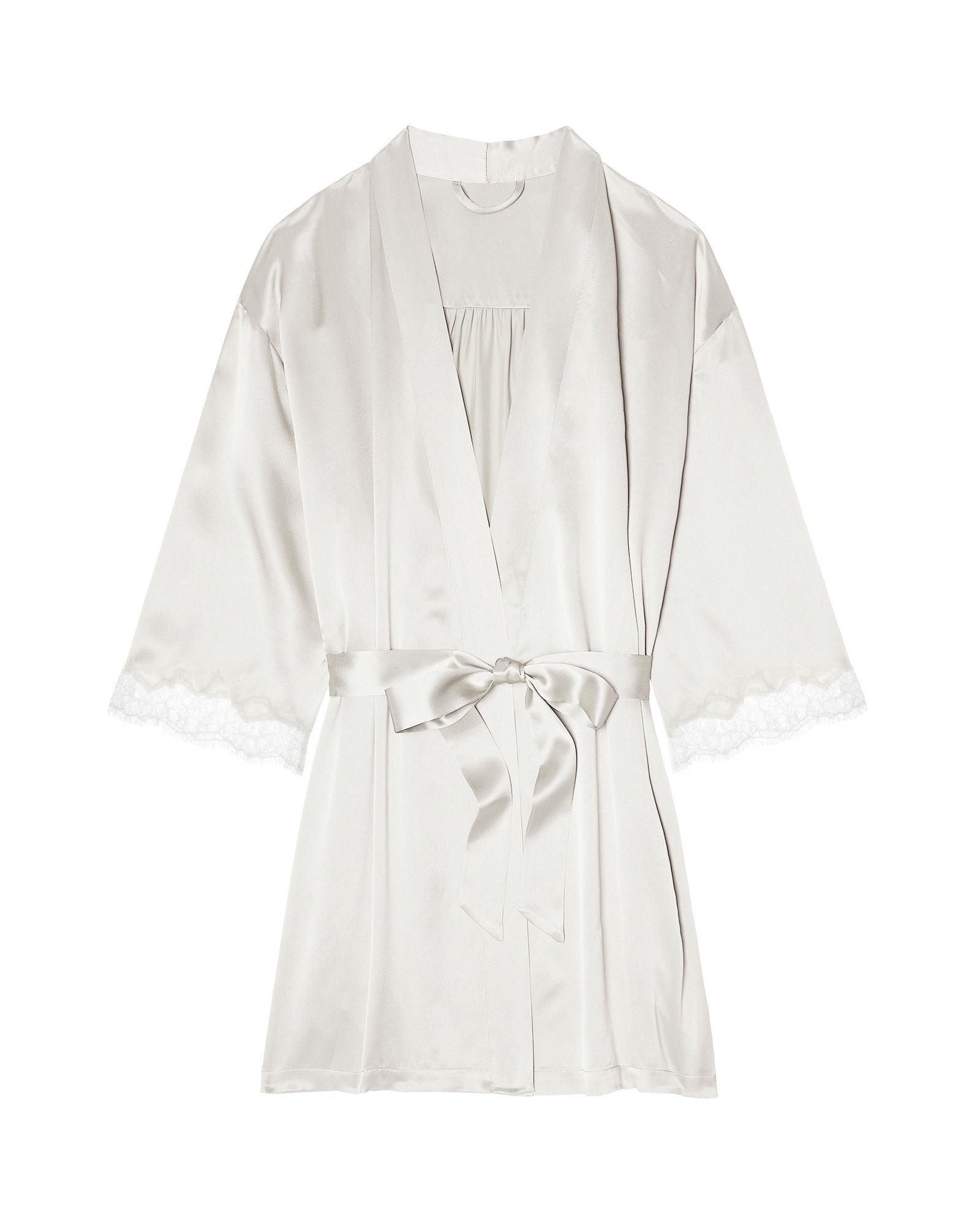 Journelle Charlotte Short Robe in white