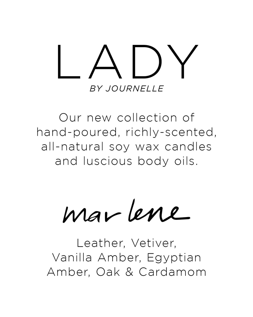 Journelle LADY x Marlene Candle in black