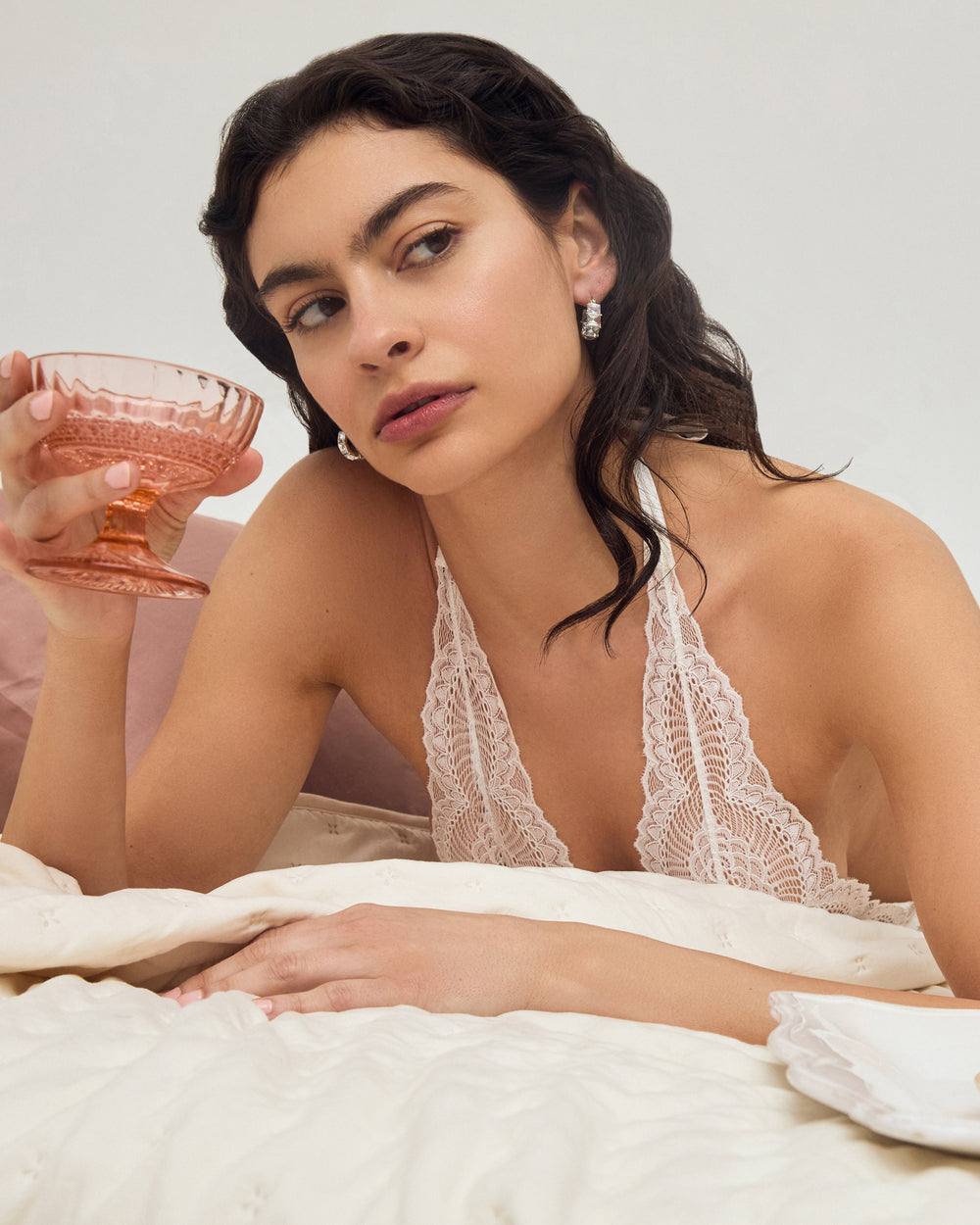 Journelle Natalia Bodysuit in white
