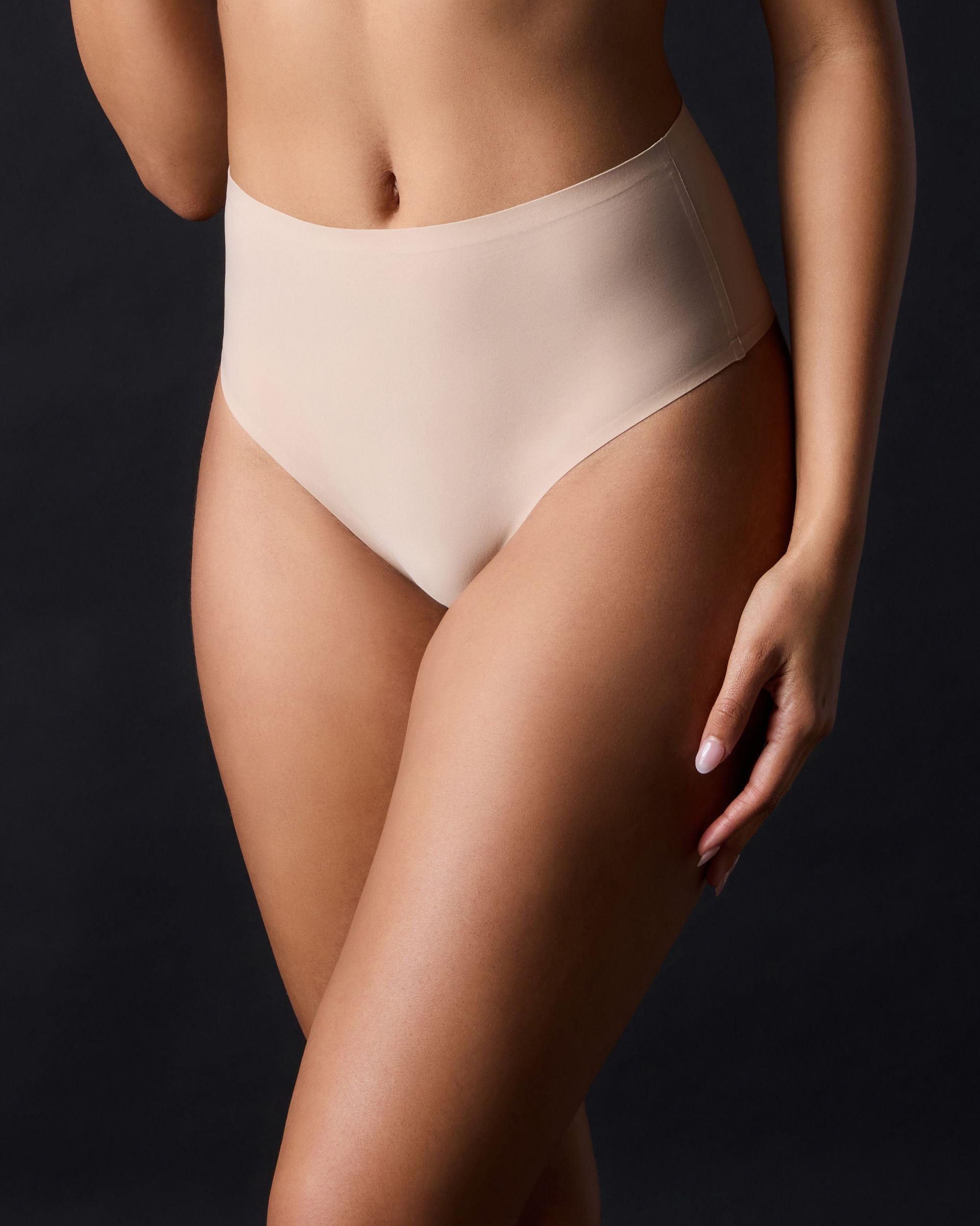 Chantelle Soft Stretch Retro Thong in beige