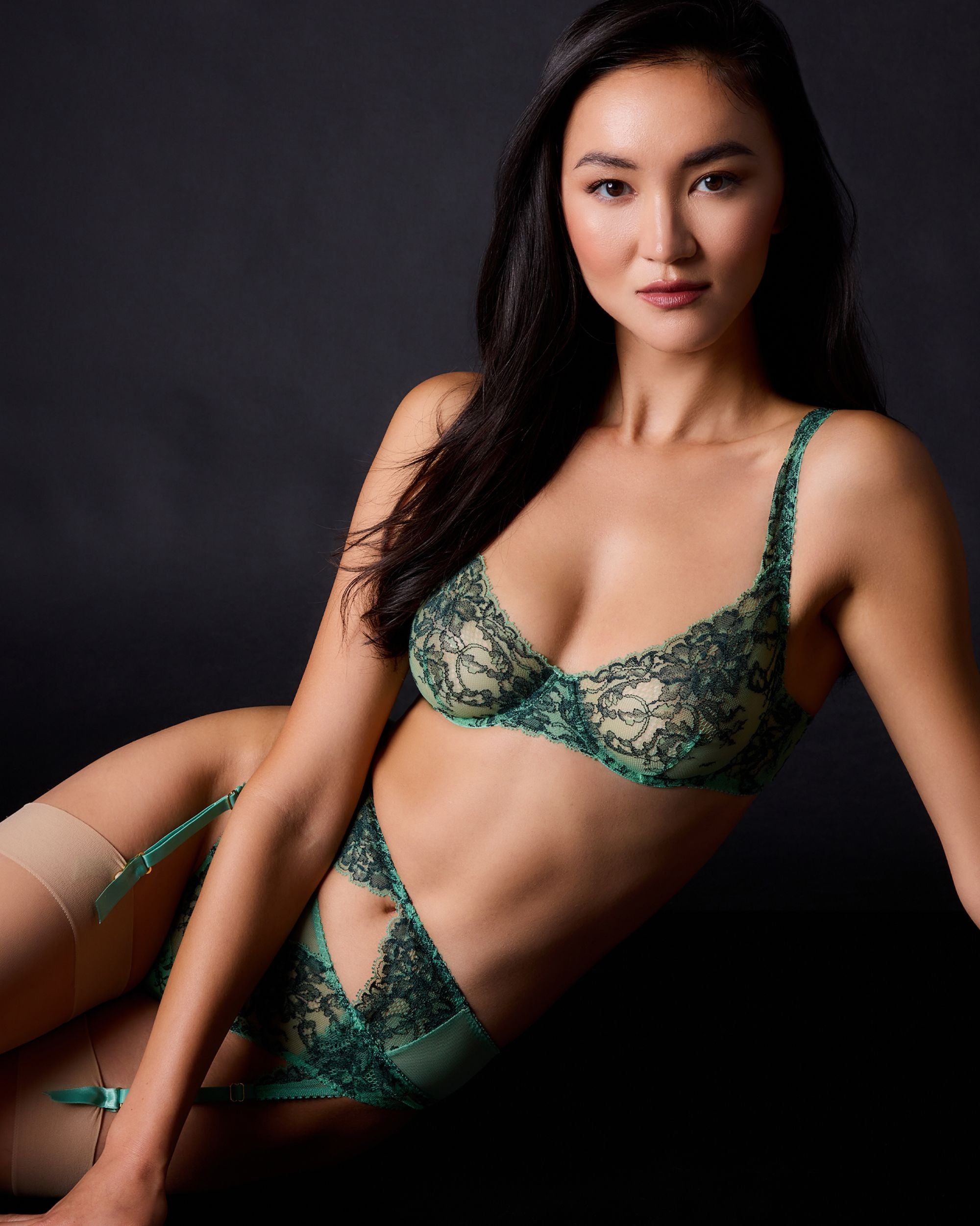 Journelle Chloe Demi Bra in green