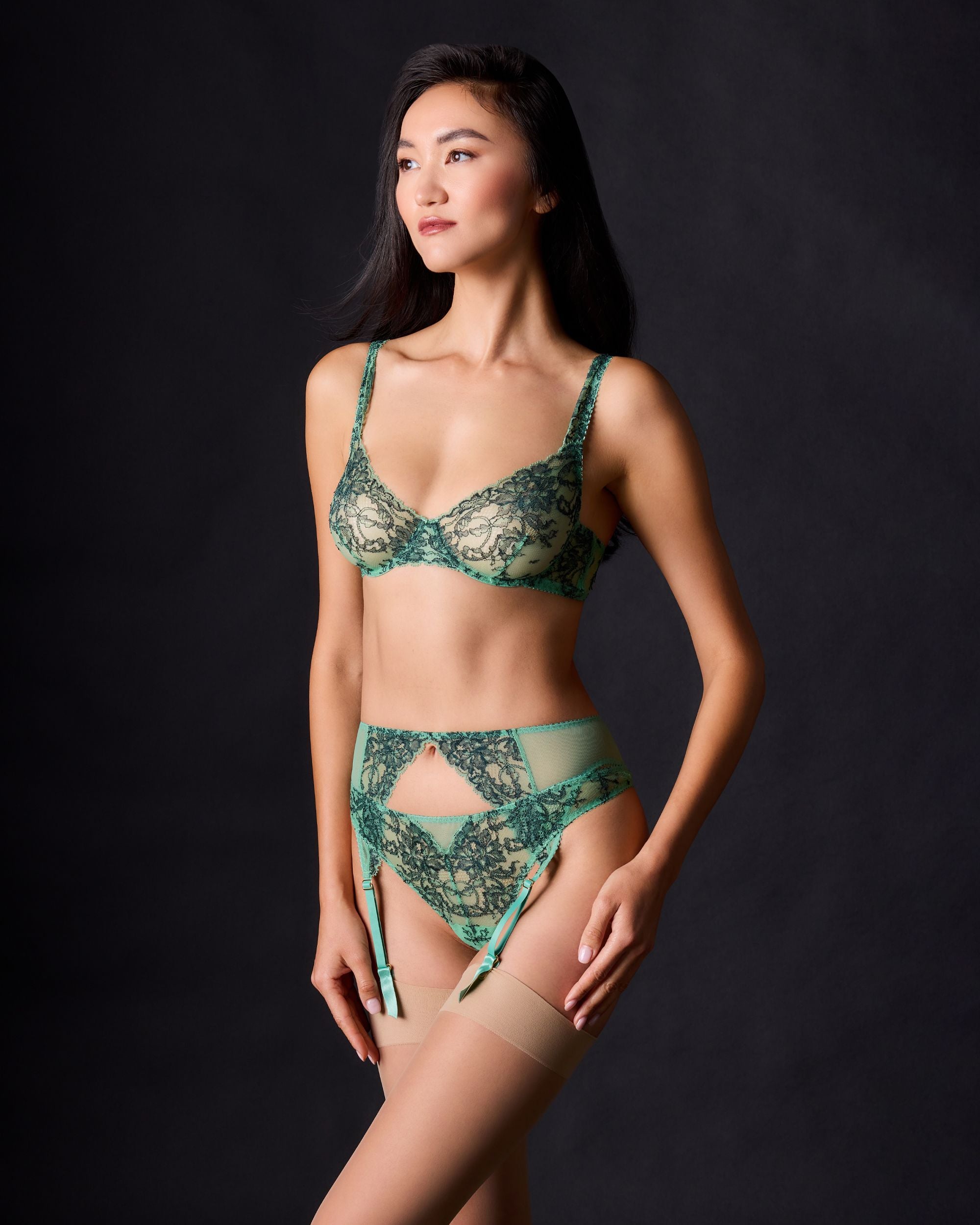 Journelle Chloe Demi Bra in green