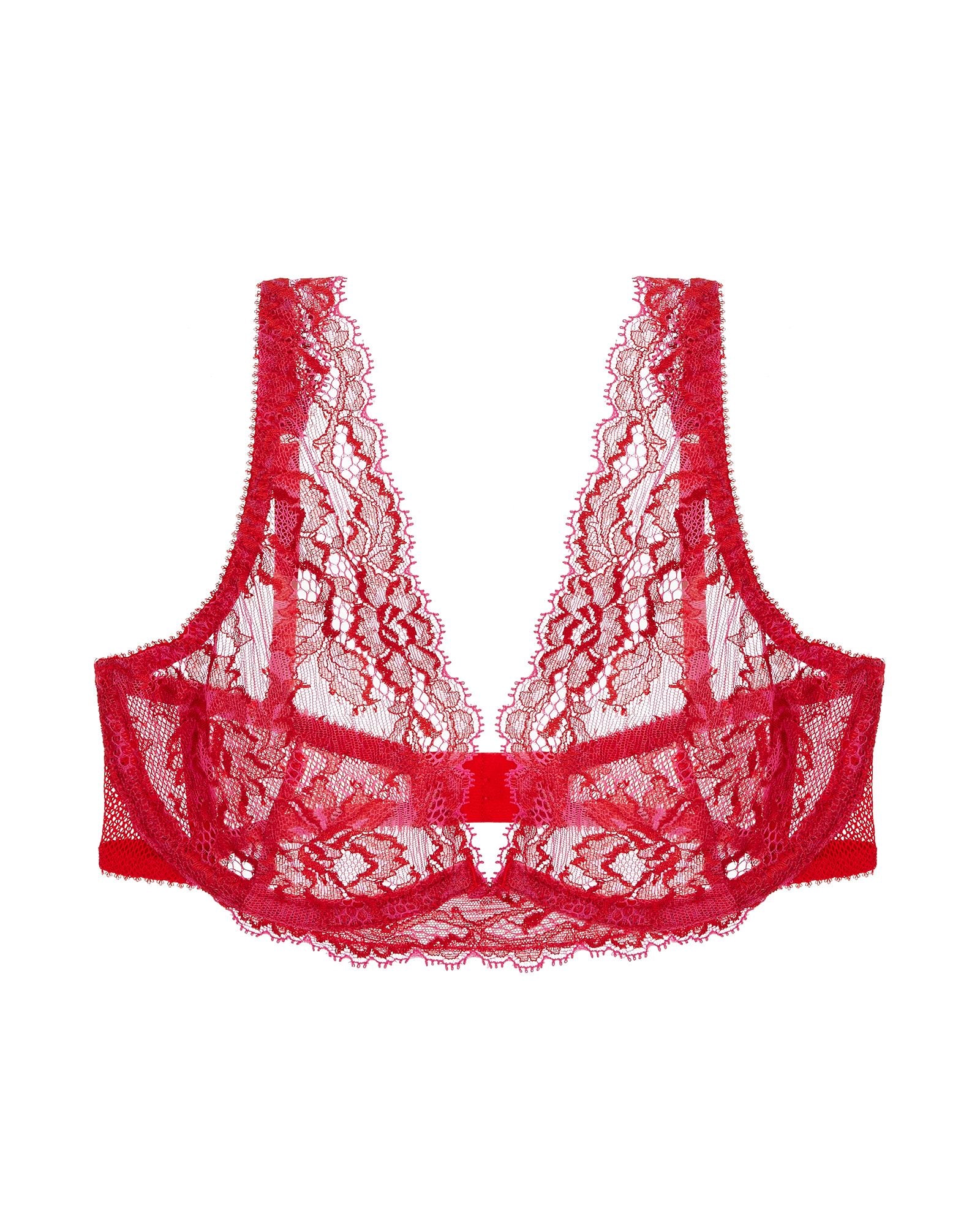 Journelle Chloe Plunge Bra in red