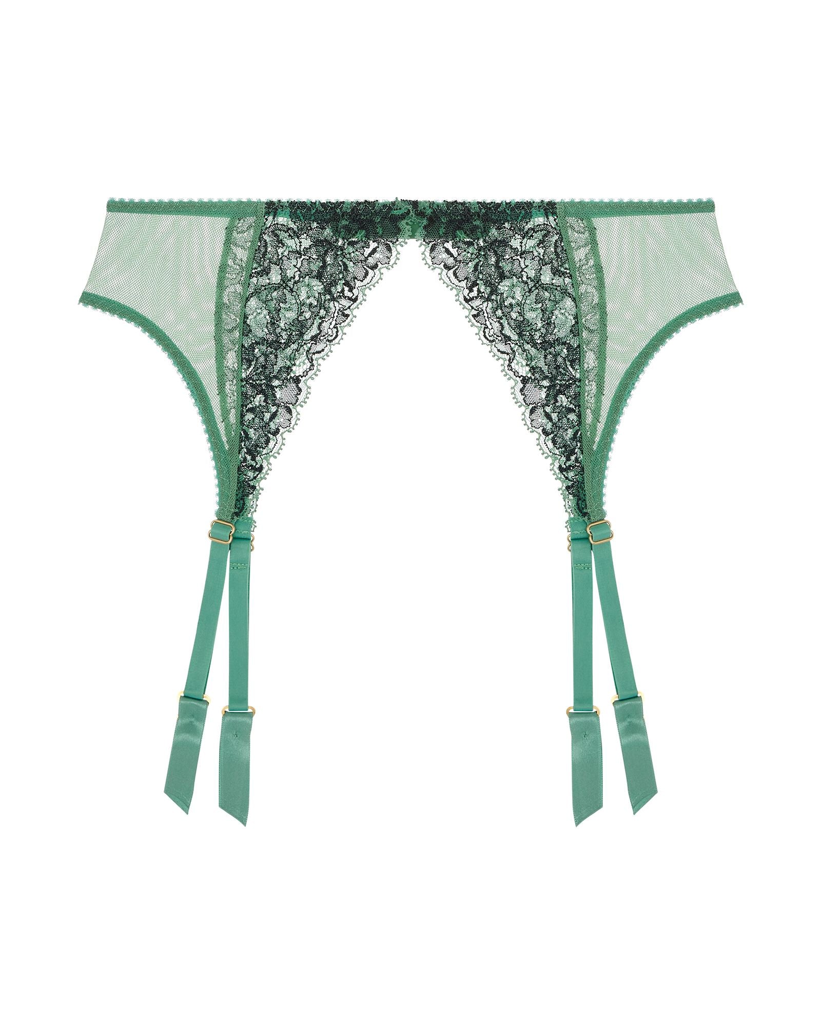 green garter belt Garter Belt - Green Garter Belt With Ivory Lace - Silk Garter Belt - Silk  Lingerie