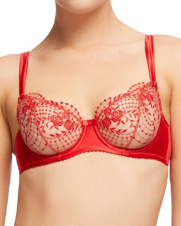 Dita Von Teese Julie's Roses Underwire Bra in red