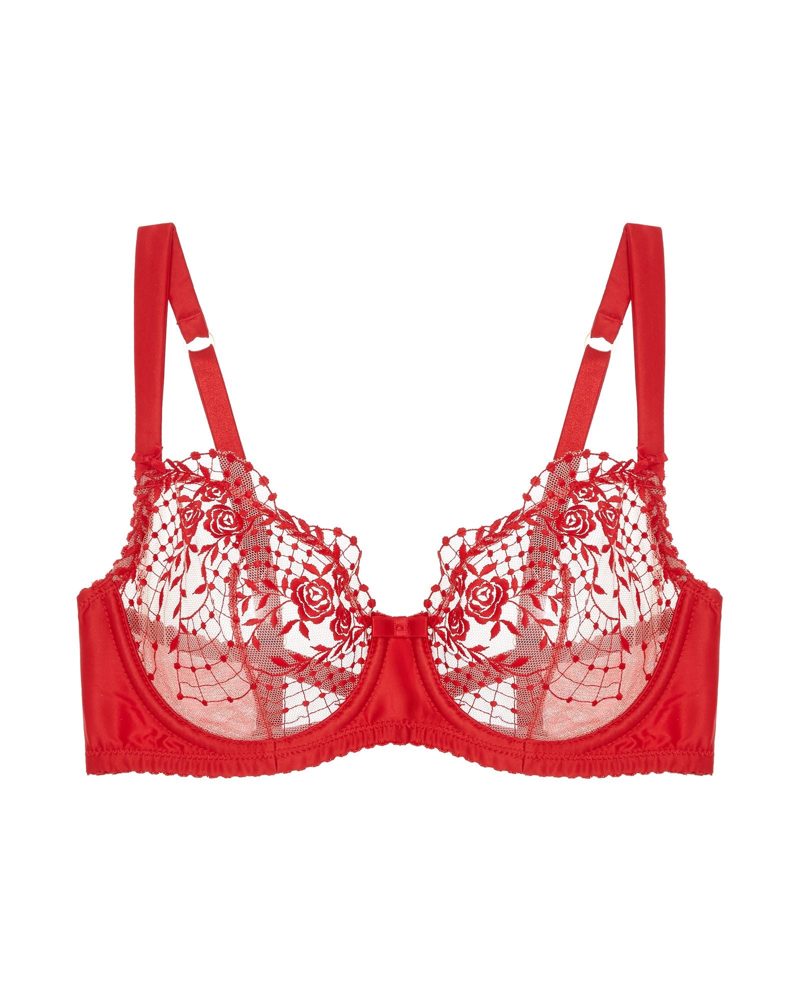 Dita Von Teese Julie's Roses Underwire Bra in red