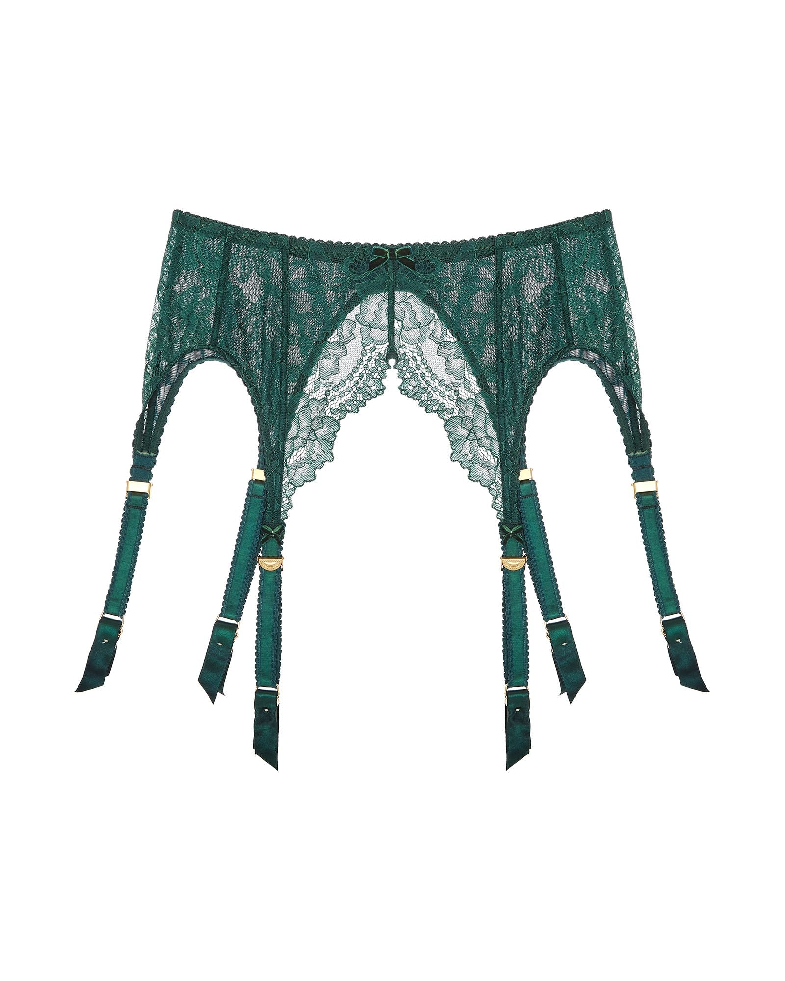 Dita Von Teese Cora Lace Suspender in green