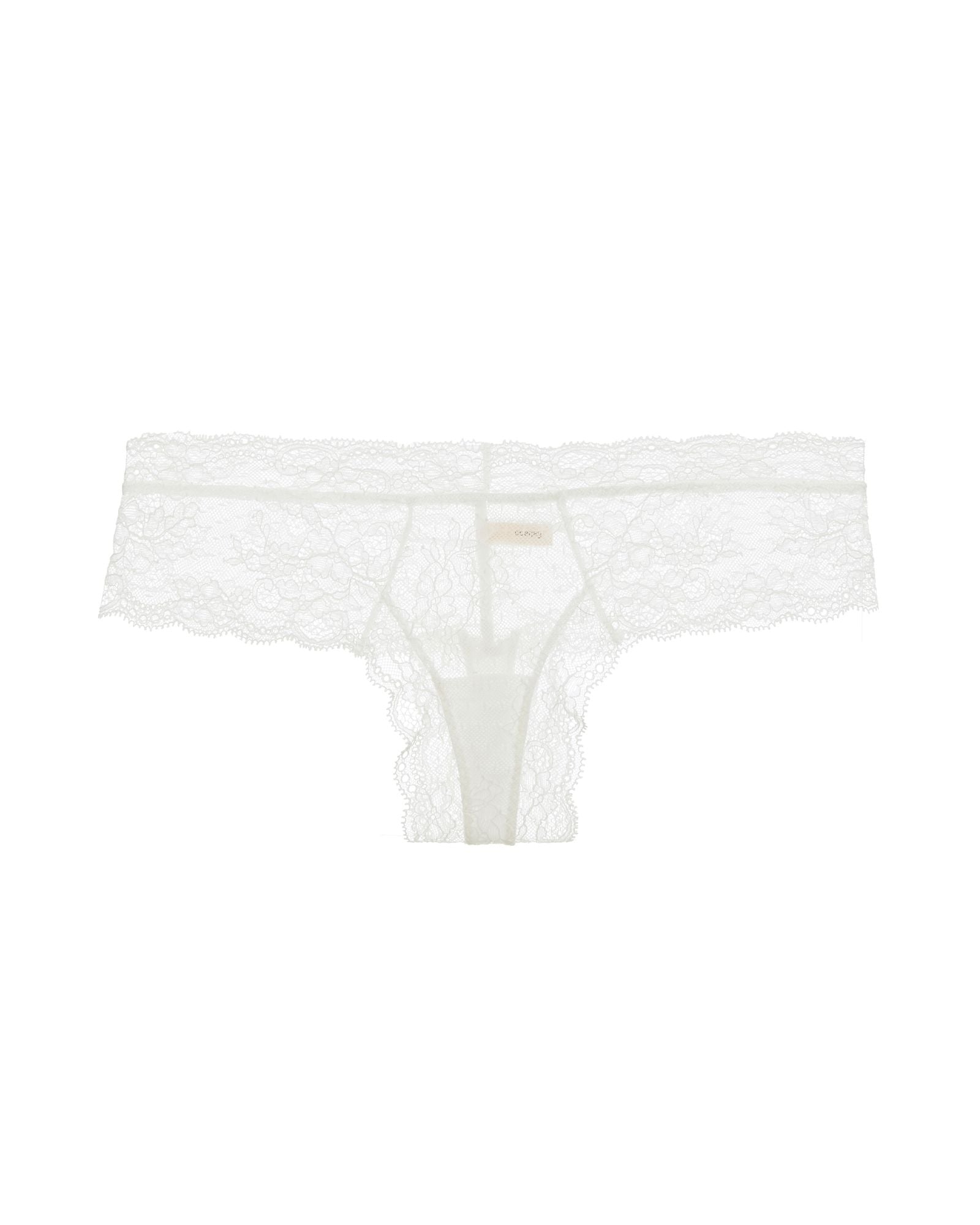 Eberjey One & Only Lacey Thong in white