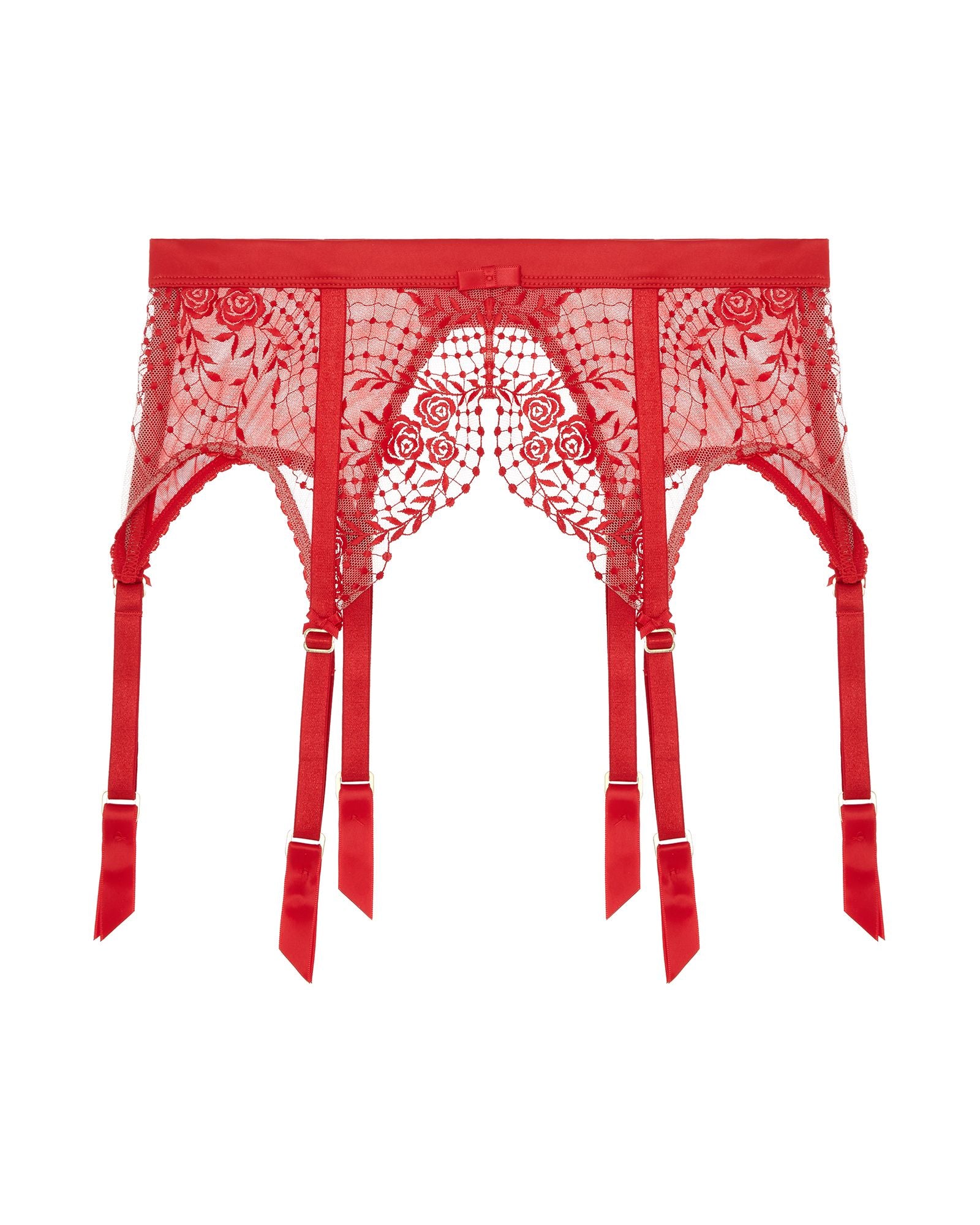 Dita Von Teese Julie's Roses Suspender in red